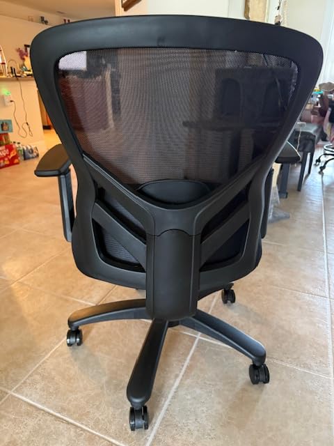 YFO Big and Tall Office Chair 500LBS, Heavy Duty Ergonomic Mesh Chair | Computer Desk Chair with Adjustable Lumbar Support, 360 Rotation 2D Arm, Extra Wide Comfy Seat, Quiet Wheels, Adults, Black customer photo 1