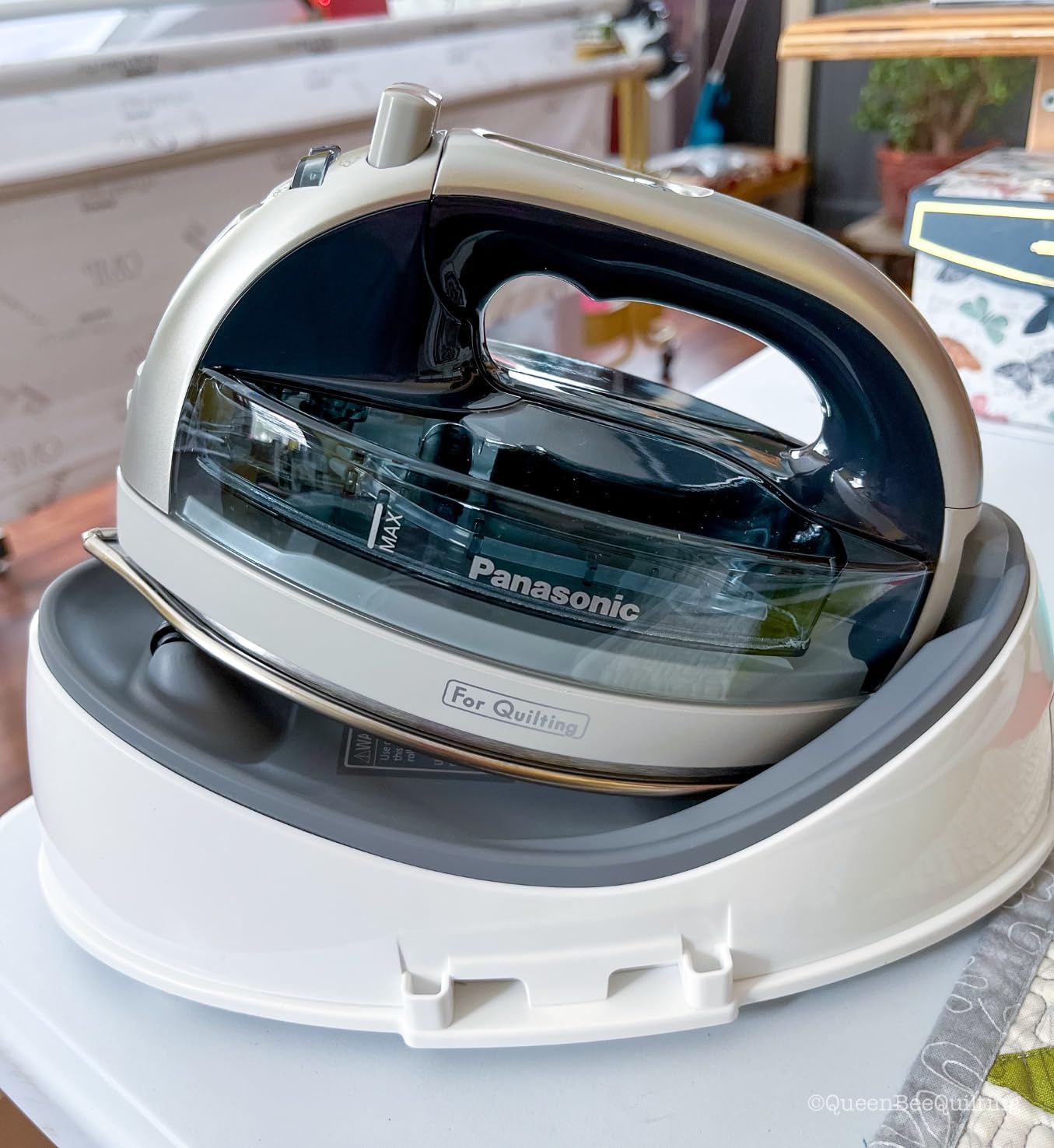 Panasonic NI-WL700A Cordless Steam/Dry Iron, 1500W, Black/Dark Blue, Cordless Wireless Steamer, Stainless Steel Plate, Heats in Under 5 Minutes, Sleek 360 Degree Freestyle Soleplate customer photo 2
