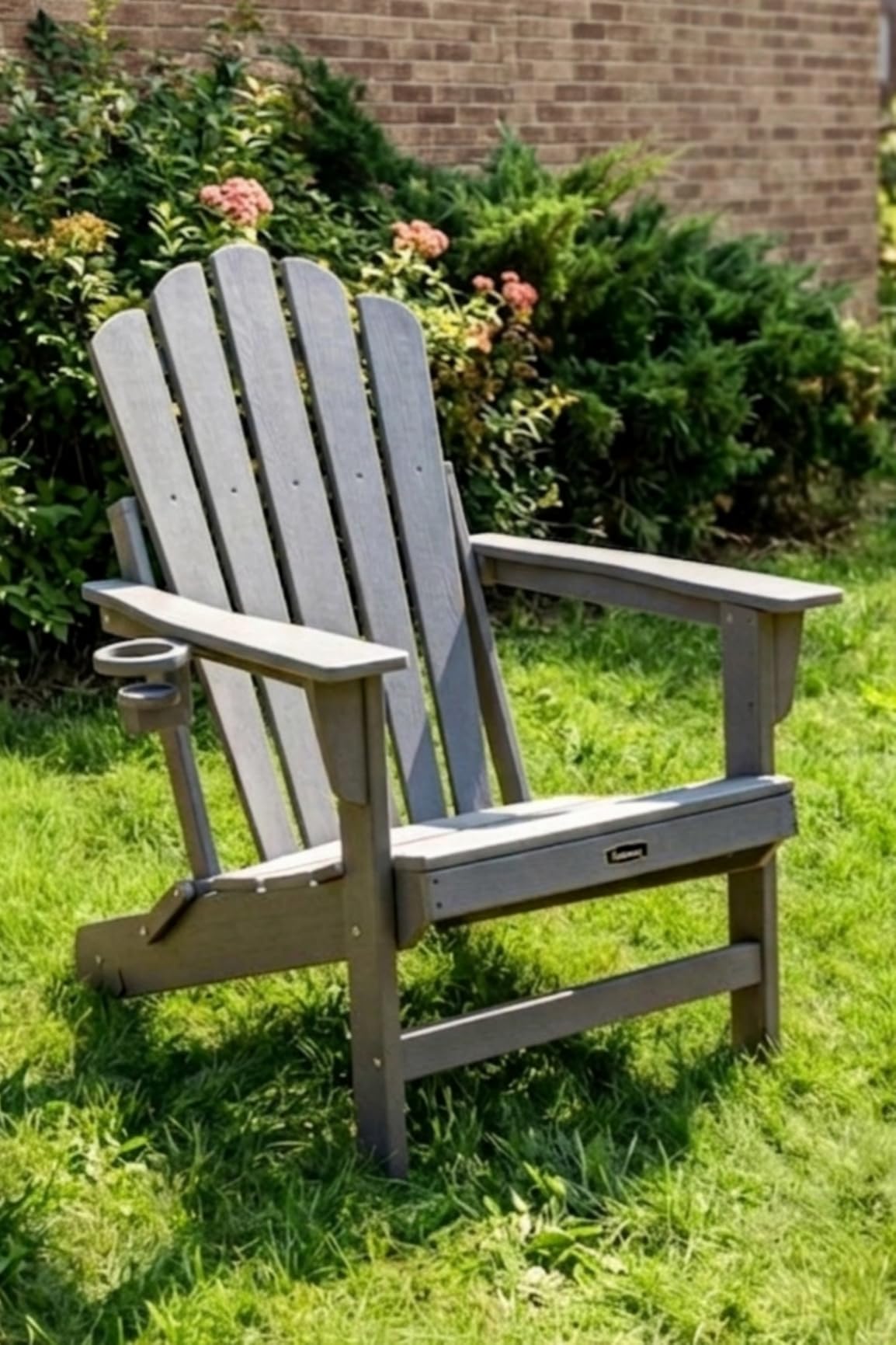 Oversized Folding Adirondack Chair Set of 2, Fire Pit Chair 400LBS | HDPE All Weather, Quick-Folding, No Rot or Rust or Crack, UV Fade Shield, Cup Holder, Easy-Clean for Outside customer photo 2