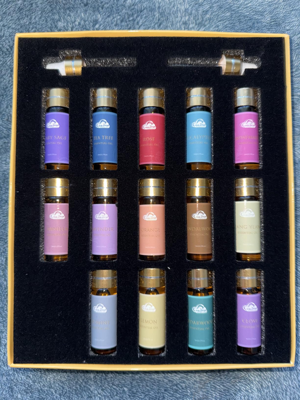 Fragrance Essential Oils Set - 14pcs, Aromatherapy Oils for Skin, Diffusers, Home Care, Humidifier Laundry, Candle Making - Tea Tree, Sandalwood, Lavender, Vanilla, Eucalyptus and More (5mL) customer photo 1