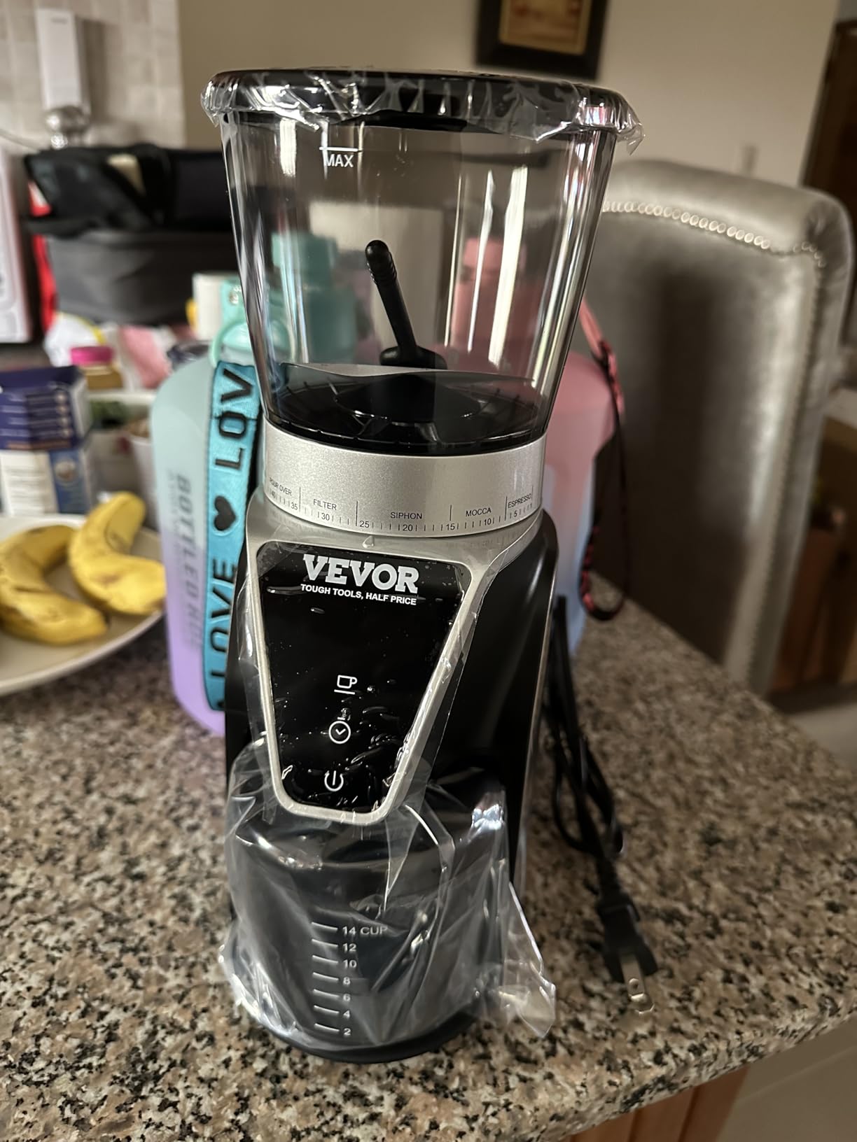 VEVOR Coffee Maker with Grinder, 10 Cup Coffee Machine, Grind and Brew Coffee Maker with 3 Brew Strength Control, Adjustable Grinding Coarseness, for Home Office Restaurant customer photo 2