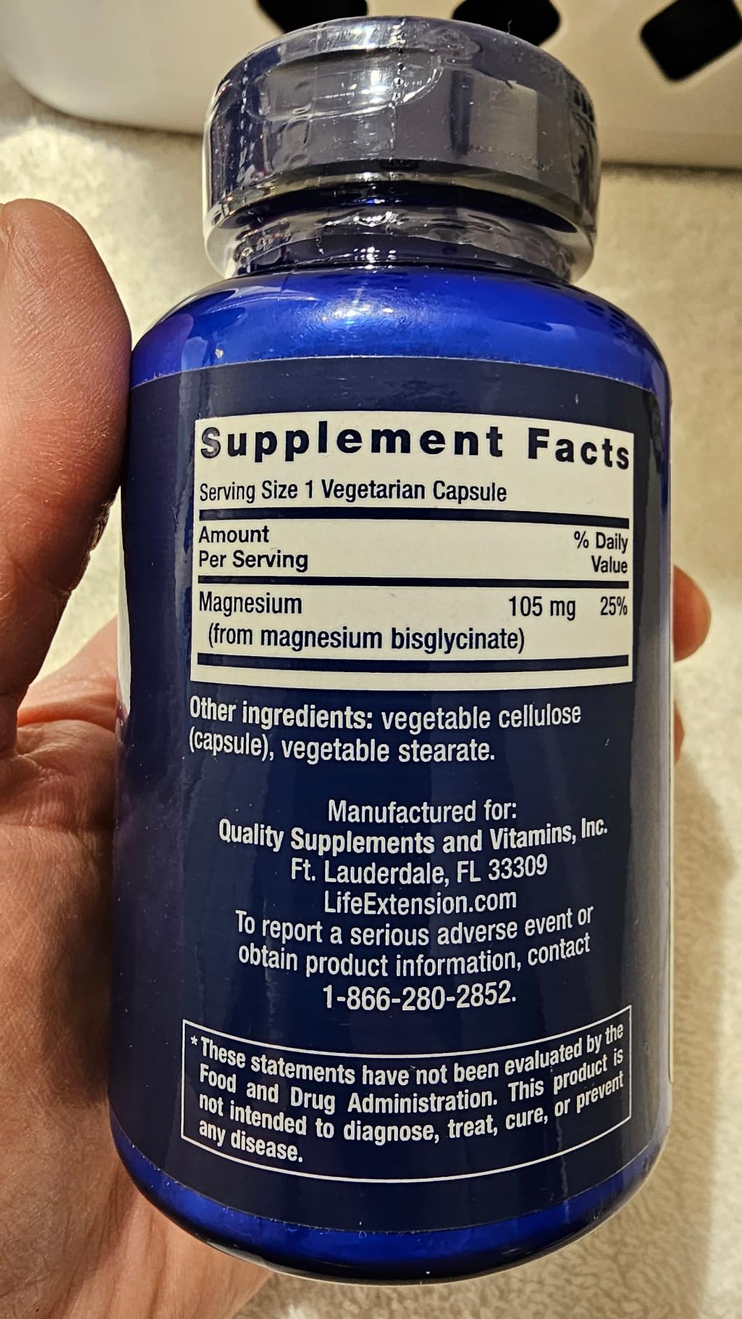 Life Extension Magnesium Glycinate, Heart Health, Bone Health, Nerve and Muscle Support, Highly absorbable, Gluten-Free, Non-GMO, Vegetarian, 90 Capsules customer photo 2