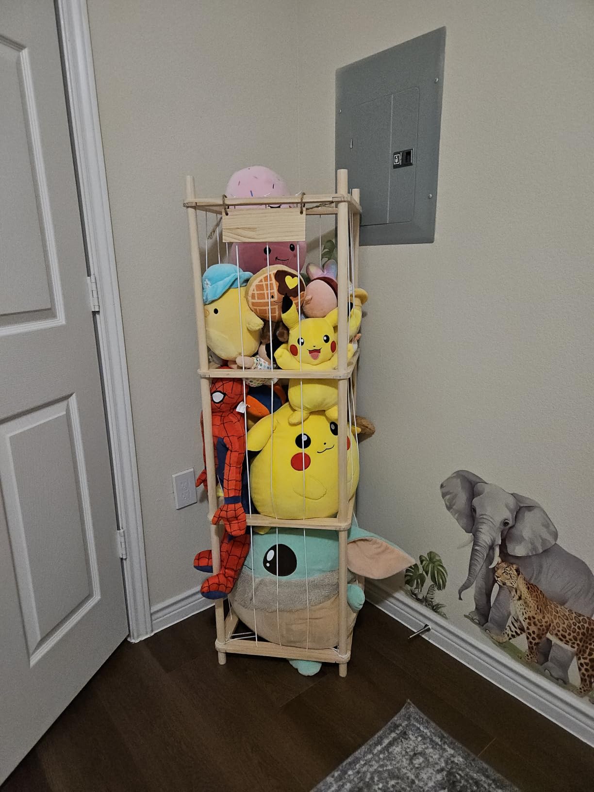 Woodure Stuffed Animal Storage & Organizer, Wooden Cute Zoo Toy Holder for Toddler Rooms, Playrooms & Bedrooms customer photo 1