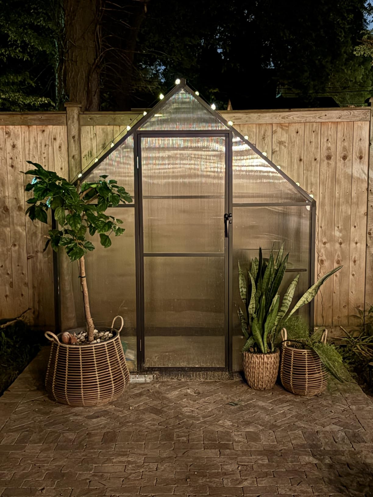 8X14FT Enhanced Aluminum Walk-in Greenhouse for Outdoors with Thermometer customer photo 1