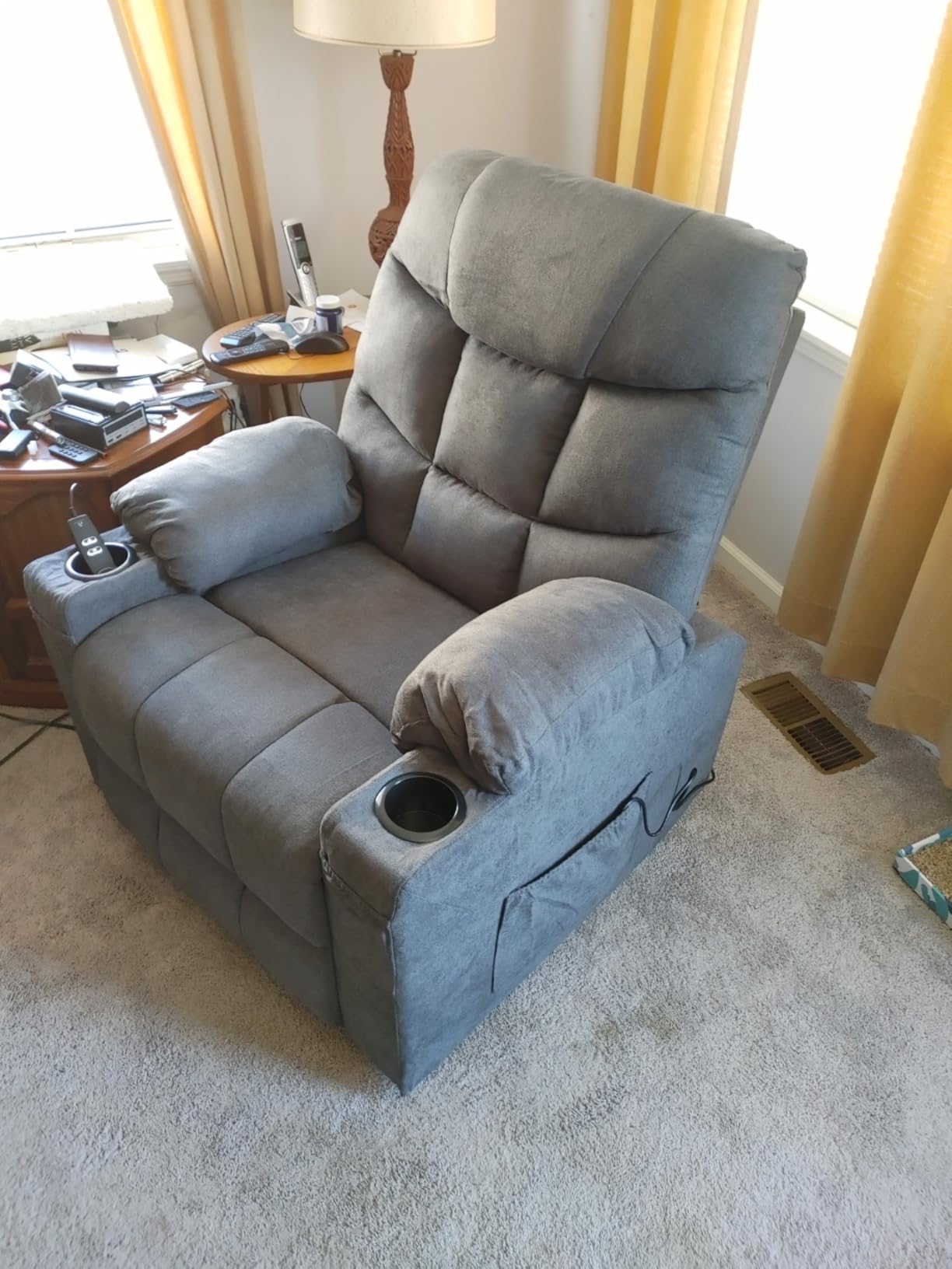 Esright Power Lift Recliner Chair for Elderly with Heat and Massage, Grey customer photo 1