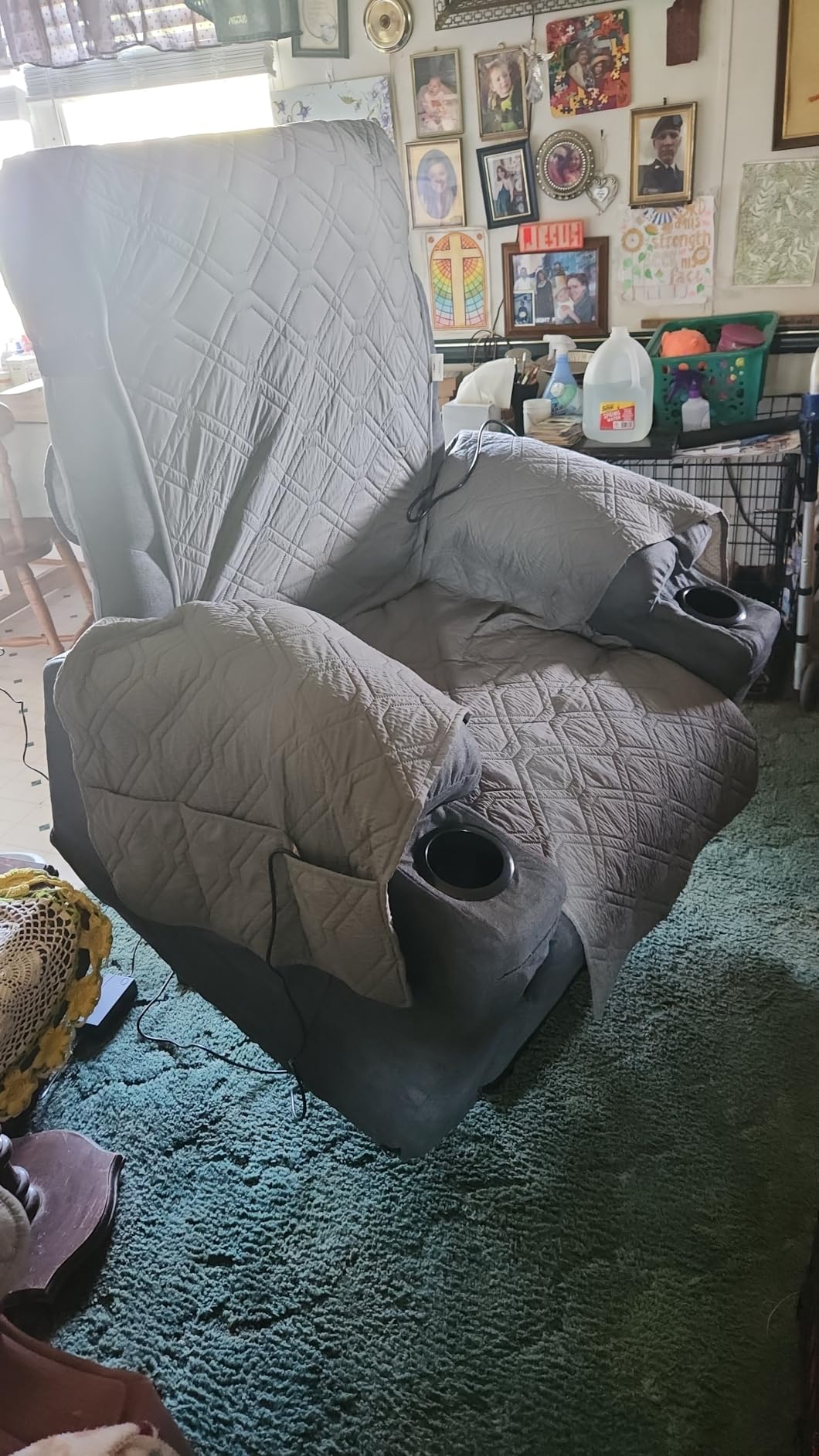 Esright Power Lift Recliner Chair for Elderly with Heat and Massage, Grey customer photo 2