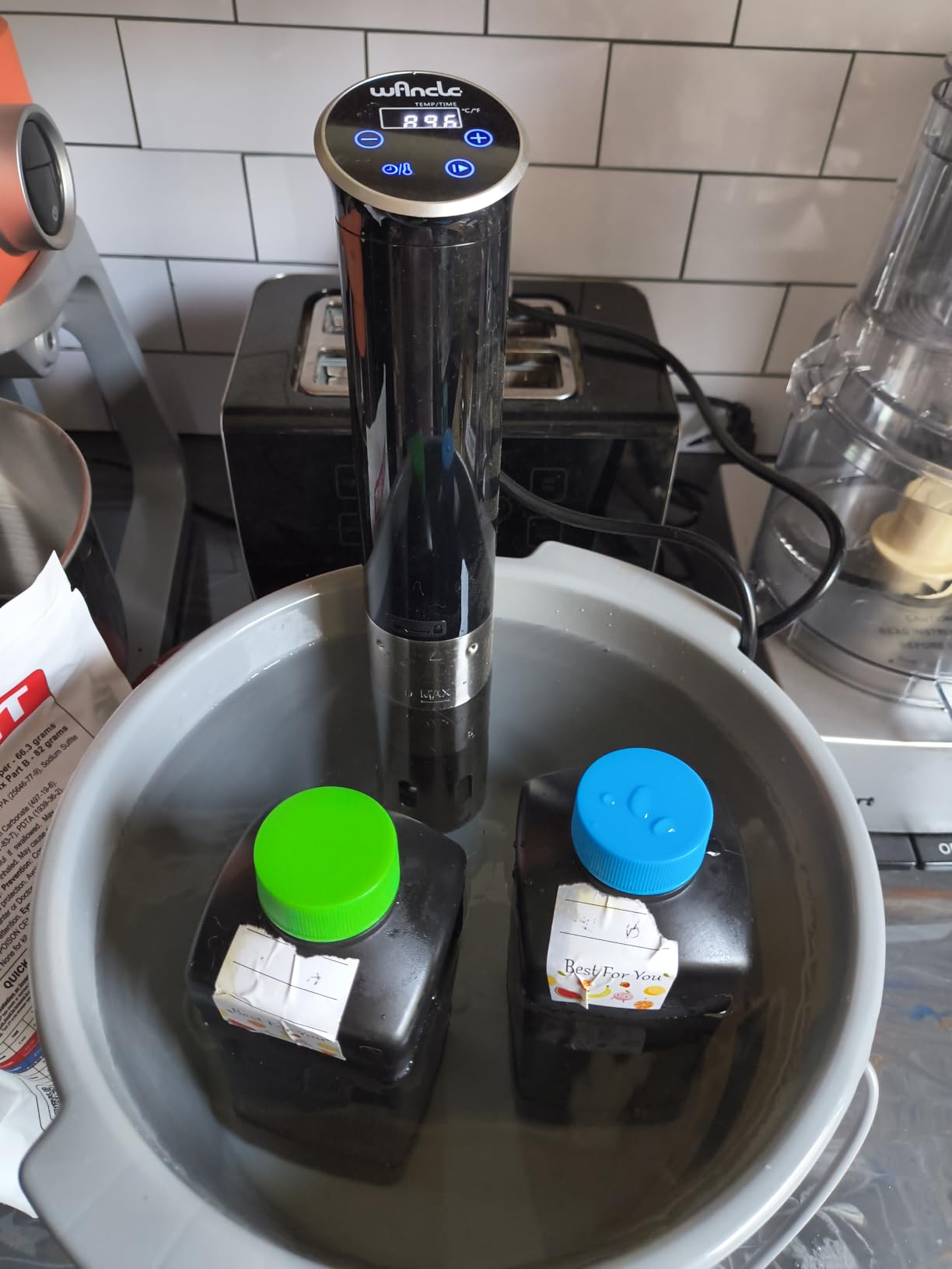 Wancle 1100W Immersion Circulator IPX7 Sous Vide Cooker, Small Space-Saving Design customer photo 2