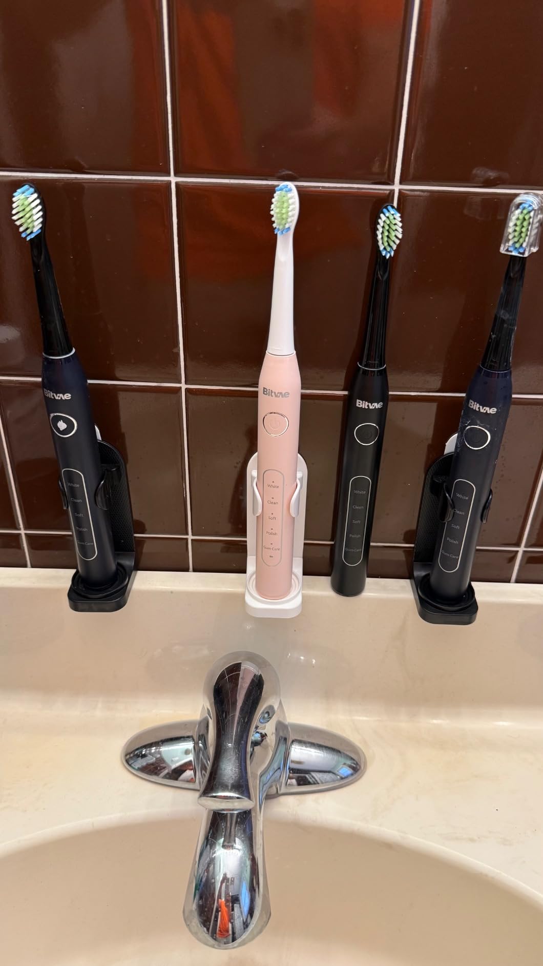 Bitvae ADA Accepted Electric Toothbrush, 60-Day Battery Travel Toothbrush | Adults and Kids, 5 Modes, 8 Heads, Travel Case & Holder, Rechargeable Power, Smart Timer, IPX7 Waterproof, Shadow Black customer photo 2