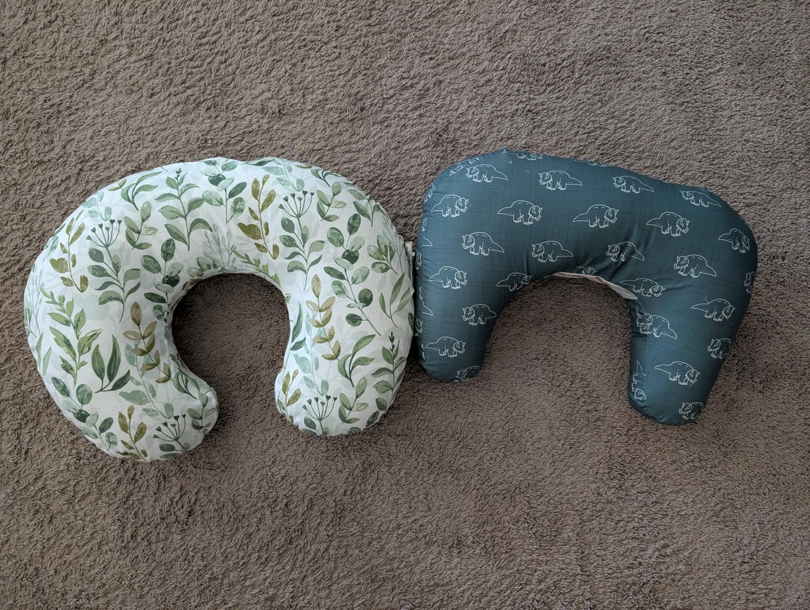 Boppy Nursing Pillow - Verified Safe Breastfeeding Pillow with Softer Fill for Comfortable Support, Machine Wash & Dry Cover, Non-Toxic Materials - Gray Gentle Leaves customer photo 2