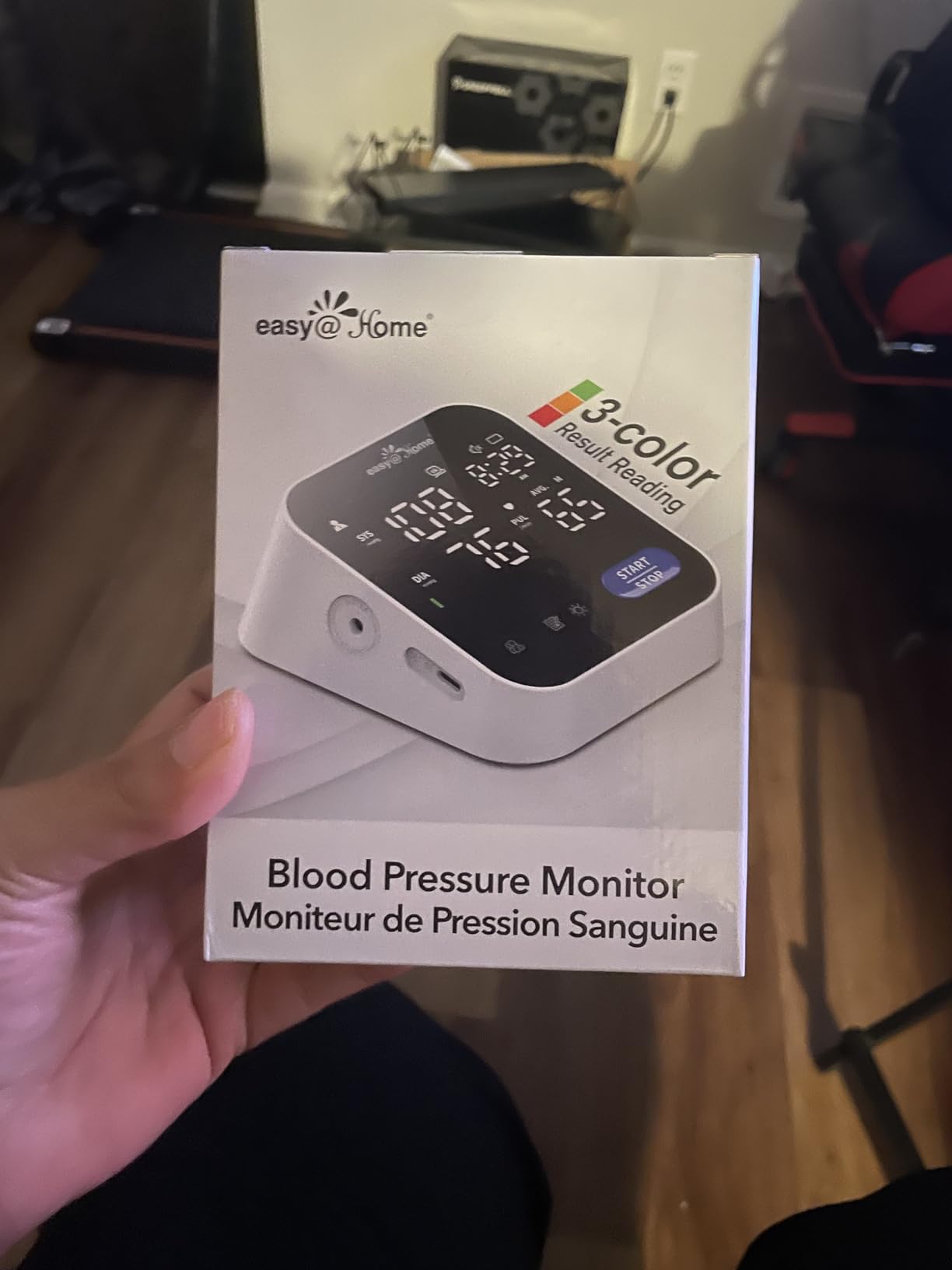 easy@Home Digital Talking Blood Pressure Monitor for Home Use - BP Machine | Adjustable Voice, 3-Color LED Display, Free MyHeartPal App, No Bluetooth EBP-703 customer photo 1