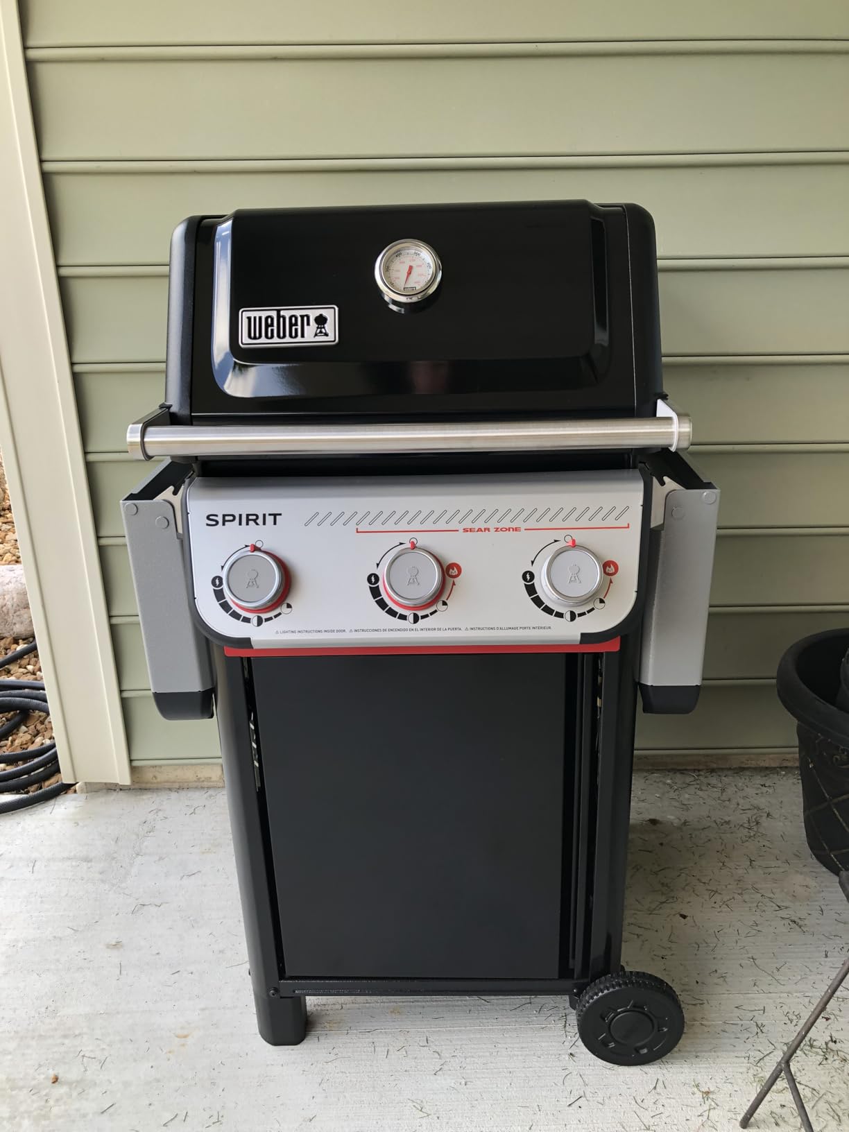Spirit® E-325 Gas Grill, Outdoor Cooking, Small Propane Grill, Black | Weber® Grill 3 Burners, Sear Zone w/Boost Burners, Porcelain-Enameled Cast-Iron Grates, Weber Works™ Rails, BBQ Grill customer photo 1