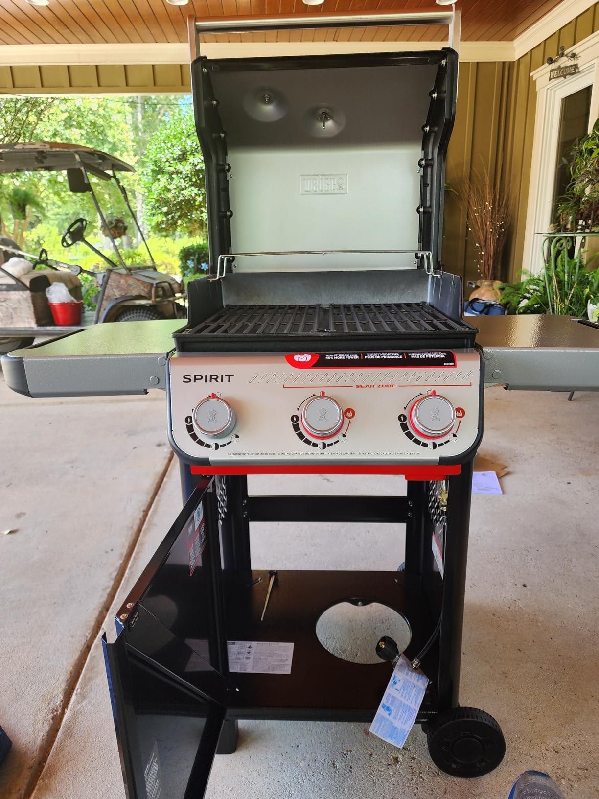 Spirit® E-325 Gas Grill, Outdoor Cooking, Small Propane Grill, Black | Weber® Grill 3 Burners, Sear Zone w/Boost Burners, Porcelain-Enameled Cast-Iron Grates, Weber Works™ Rails, BBQ Grill customer photo 2