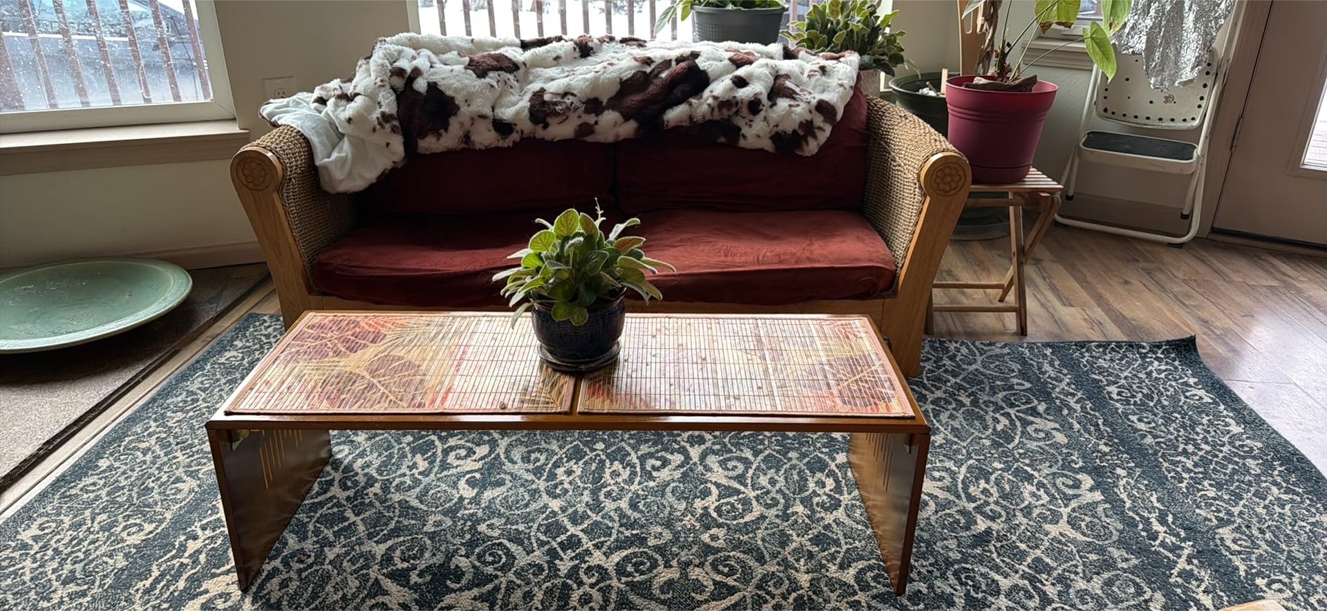 Japanese Floor Table Solid Wood Foldable Floor Table, Small Coffee Table Japanese Folding Table for Sitting on The Floor No Assembly, Tea Room Tatami Dining, Meditation Coffee Table Easy Storage customer photo 2