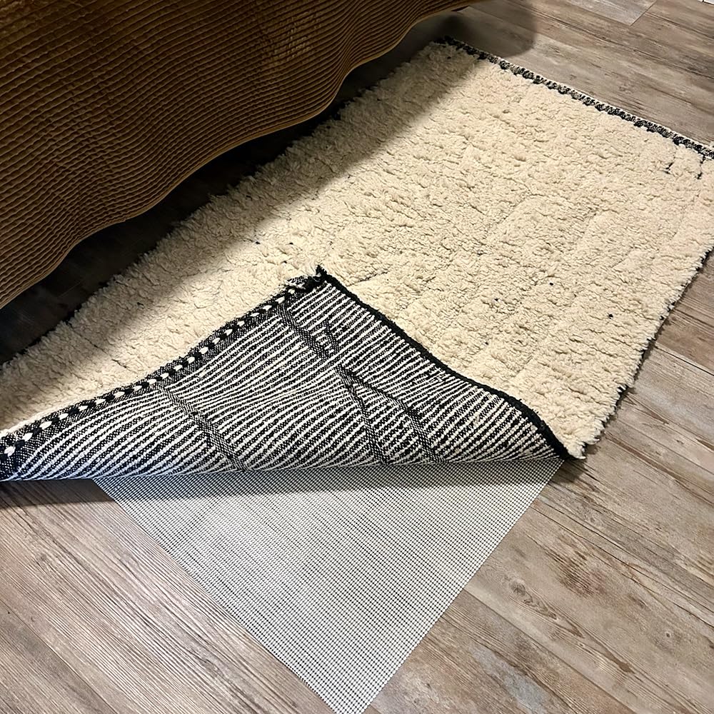 Jorvila Non-Slip Rug Pad Gripper 8x10 Ft | Under Area Rugs Non Slip Mat, Thick Cushioned Carpet Pad, Hardwood Floors Protection, Keep Rugs in Place and Secure customer photo 1