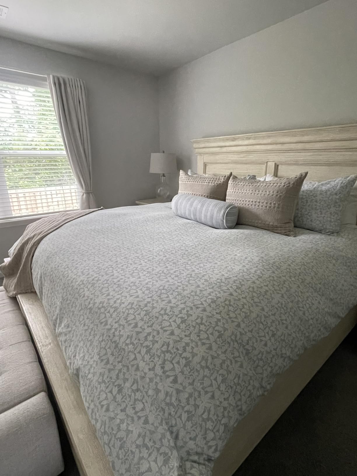 Pacific Coast Goose Feather Down Fiber Comforters King Size, Extra Fluffy White Duvet Insert, Ultra-Soft, Breathable, All Season Hotel Luxury Bedding Comforters, 8 Corner & Center Loops (106