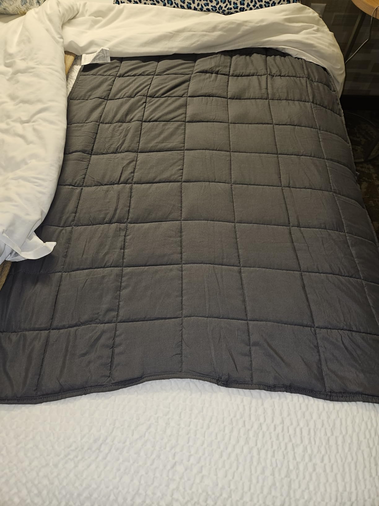 yescool Weighted Blanket 5 Pounds Cooling Weighted Lap Blanket, Grey Heavy Blankets for Sleeping, Weighted Throw Blanket Gift for 40-60lbs, 40