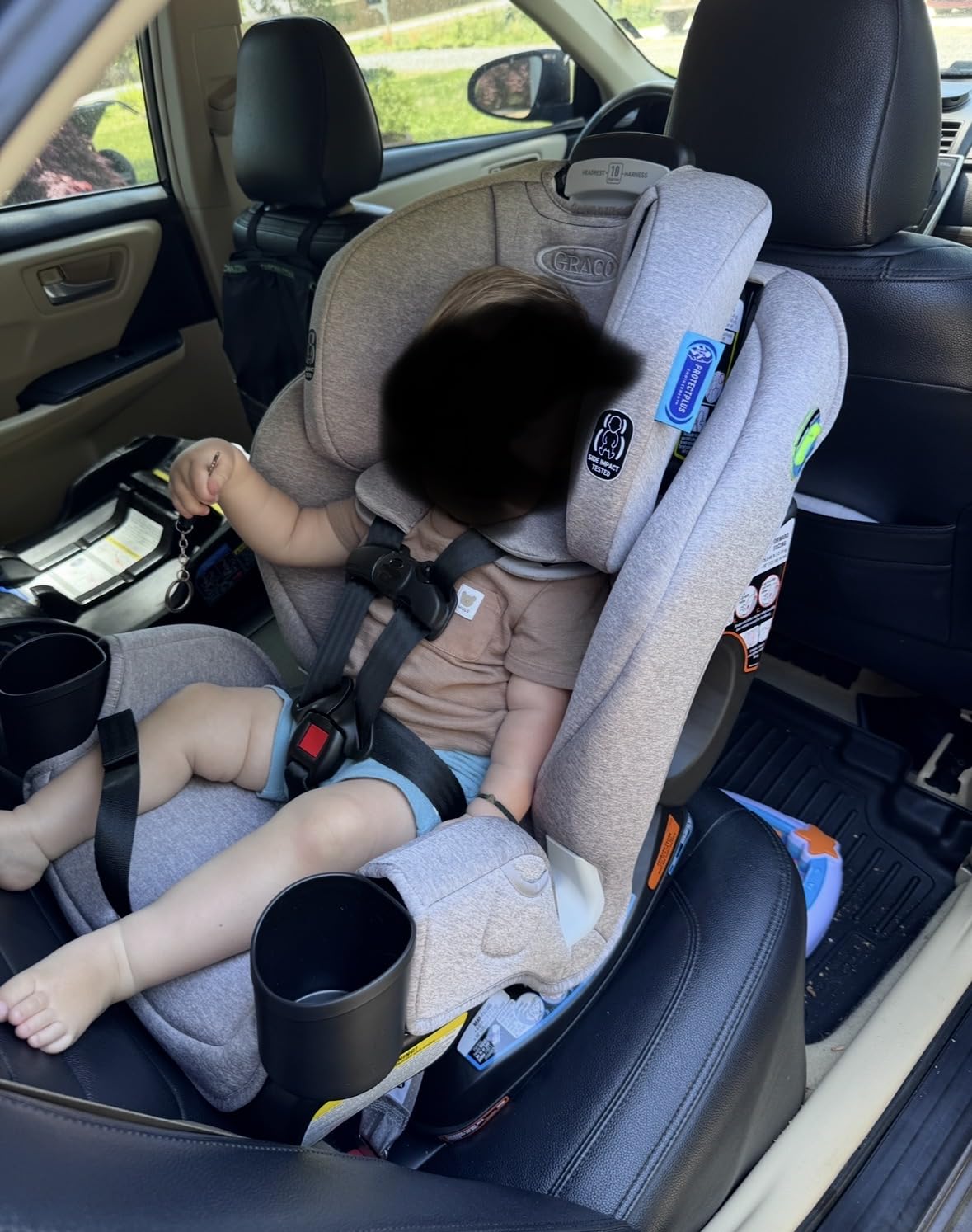 Graco Extend2Fit 3-in-1 Convertible Car Seat, 3 Modes - Rear Facing, Forward Facing and Highback Booster Seat, Adjustable Extension Panel for Extra Legroom (Cullen) customer photo 1