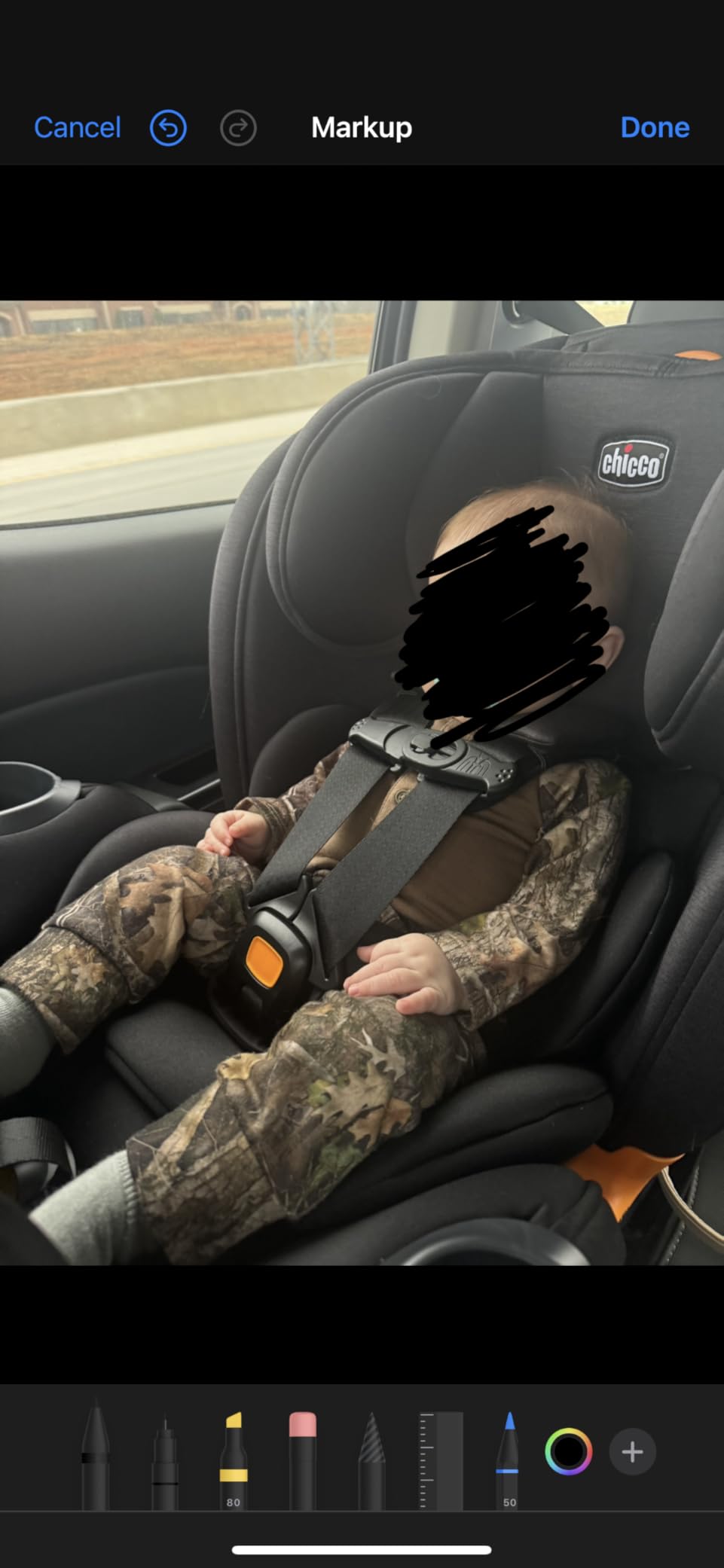 Chicco OneFit LX ClearTex All-in-One Booster Car Seat with LeverLock, GREENGUARD Gold, Rear-Facing 5-40 lbs, Toddler 26.5-65 lbs, Booster 40-100 lbs (Ebony/Black) customer photo 1