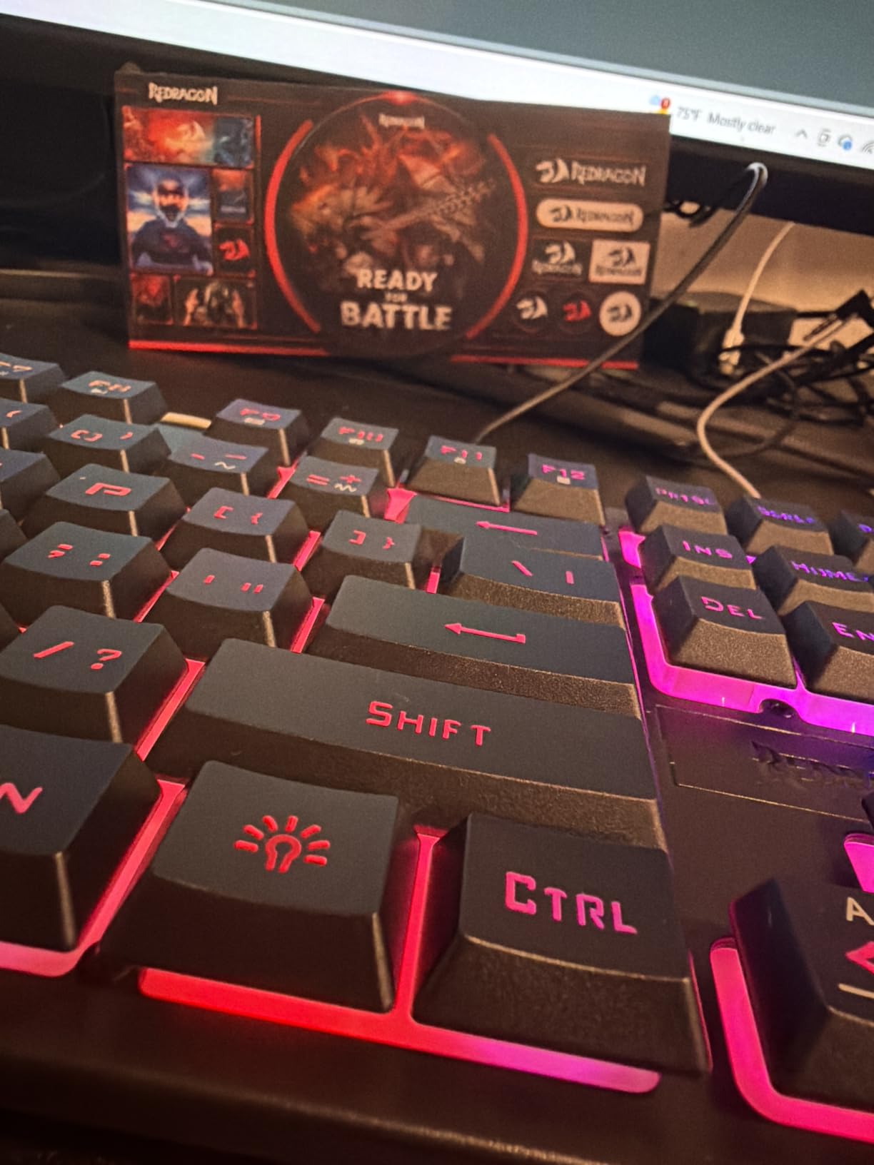 Redragon K521 Upgrade Rainbow LED Gaming Keyboard, 104 Keys Wired Mechanical Feeling Keyboard with Multimedia Keys, One-Touch Backlit, Anti-Ghosting, Compatible with PC, Mac, PS4/5, Xbox customer photo 2