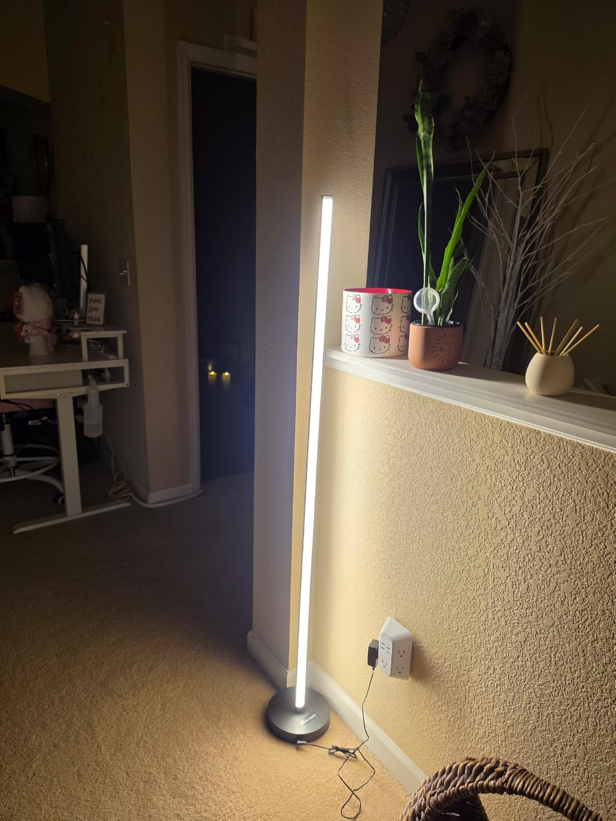 Smart RGBICW LED Corner Floor Lamp 2 Pack - 16 Million DIY Colors, 68+ Scenes, Music Sync, App & Remote Control, Color-Changing Ambient Lighting for Living Rooms, Bedrooms, and Gaming Rooms customer photo 2