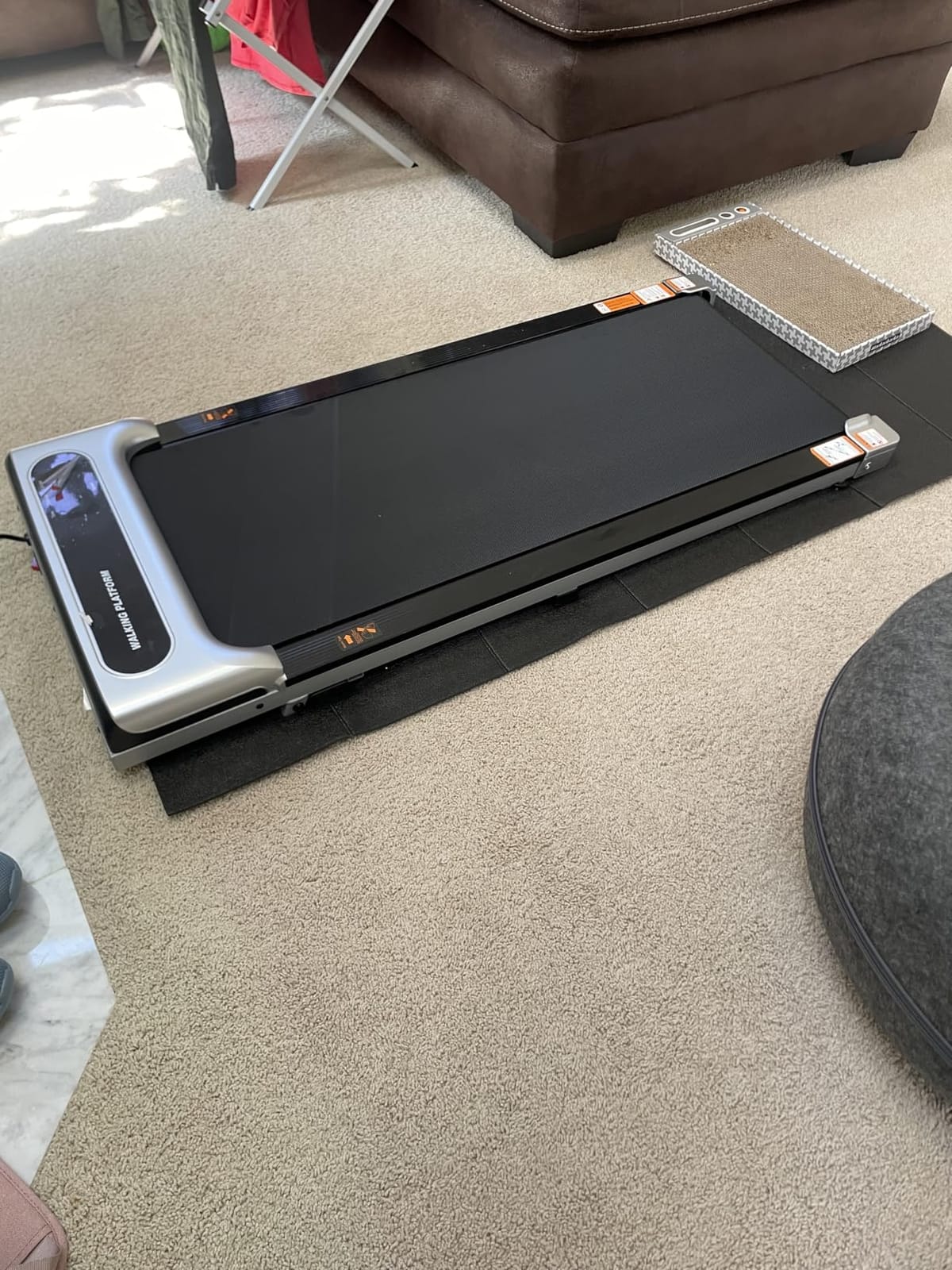 Stepwaver Walking Pad Mat, Treadmill Mat for Carpet & Hardwood Floors | High Density, 1/4 Thickness, Foldable, Floor Protection for Bike, Elliptical, Treadmill, Walking Pad customer photo 2