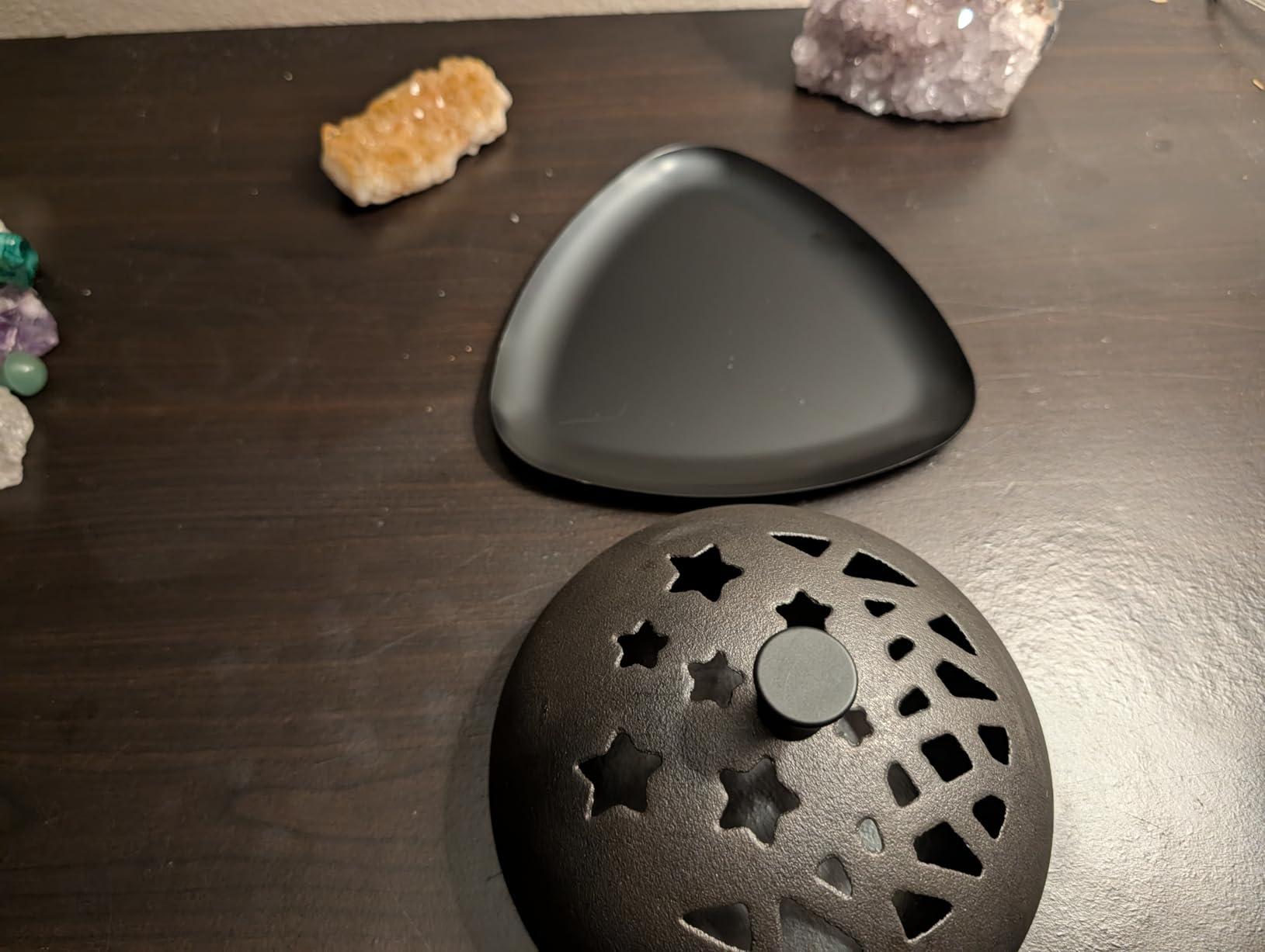 Cast Iron Incense Burner - Cast Iron Incense Holder Mini Cauldron for Sage, Palo Santo, Resin, Charcoal & Japanese Incense | Home, Rituals & Meditation Censer Bowl customer photo 1
