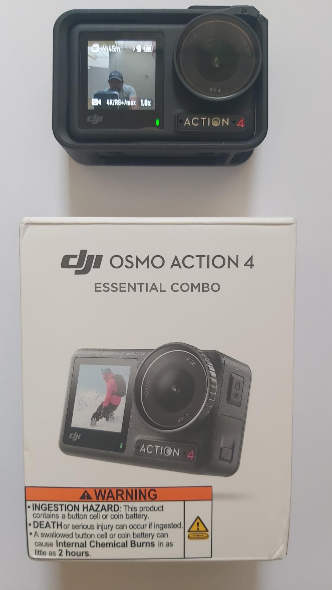 DJI Osmo Action 4 Essential Combo, Waterproof Action Camera Vlogging Camera | 1/1.3