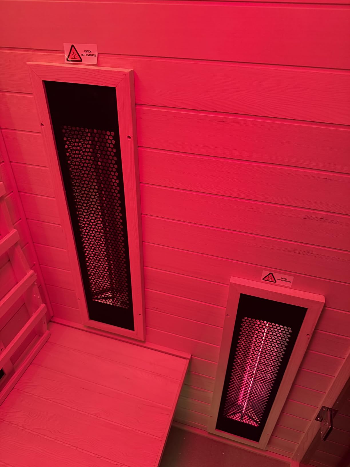 3 Person Ceramic Infrared Sauna Far Infrared Indoor Saunas for Home | 2 in 1 Hemlock Wooded Sauna Room with Low EMF Heaters + Ceramic Heating Cube-Chromotherapy-Bluetooth Speaker-Control Panels customer photo 1