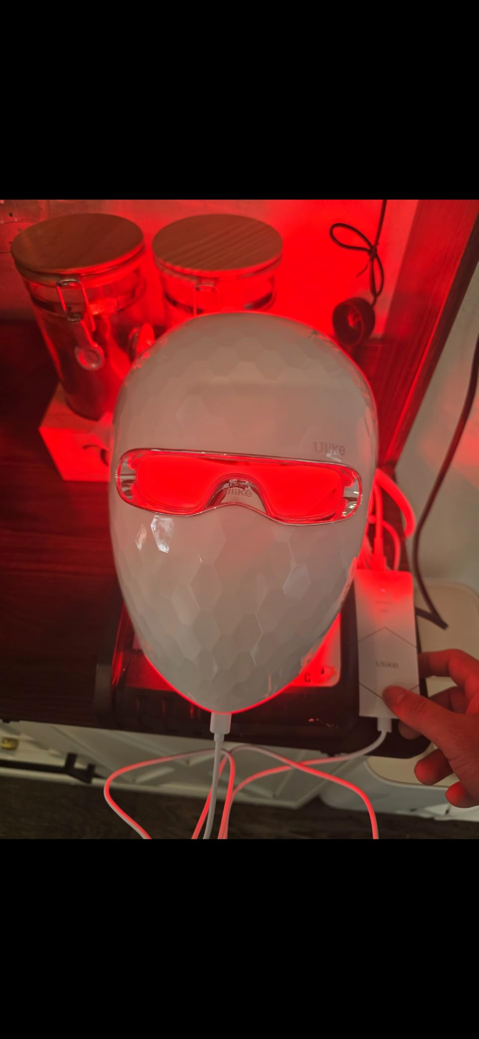 Ulike ReGlow LED Face Mask, Red Light Therapy for Face, Red, Blue, Yellow & Infrared Light Therapy for Acne & Anti-Ageing, Cordless, Remote Control, Eye Protection, Home Skincare Device customer photo 1