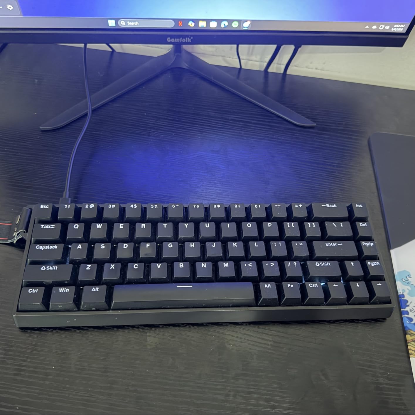 AULA WIN68 HE Mechanical Gaming Keyboard 60%, Hall Effect Magnetic Switch, Fast Trigger Mode Adjustable Actuation, 8000Hz Polling Rate, RGB Backlit, Wired Black Keyboard for Laptop/PC Gamer customer photo 1