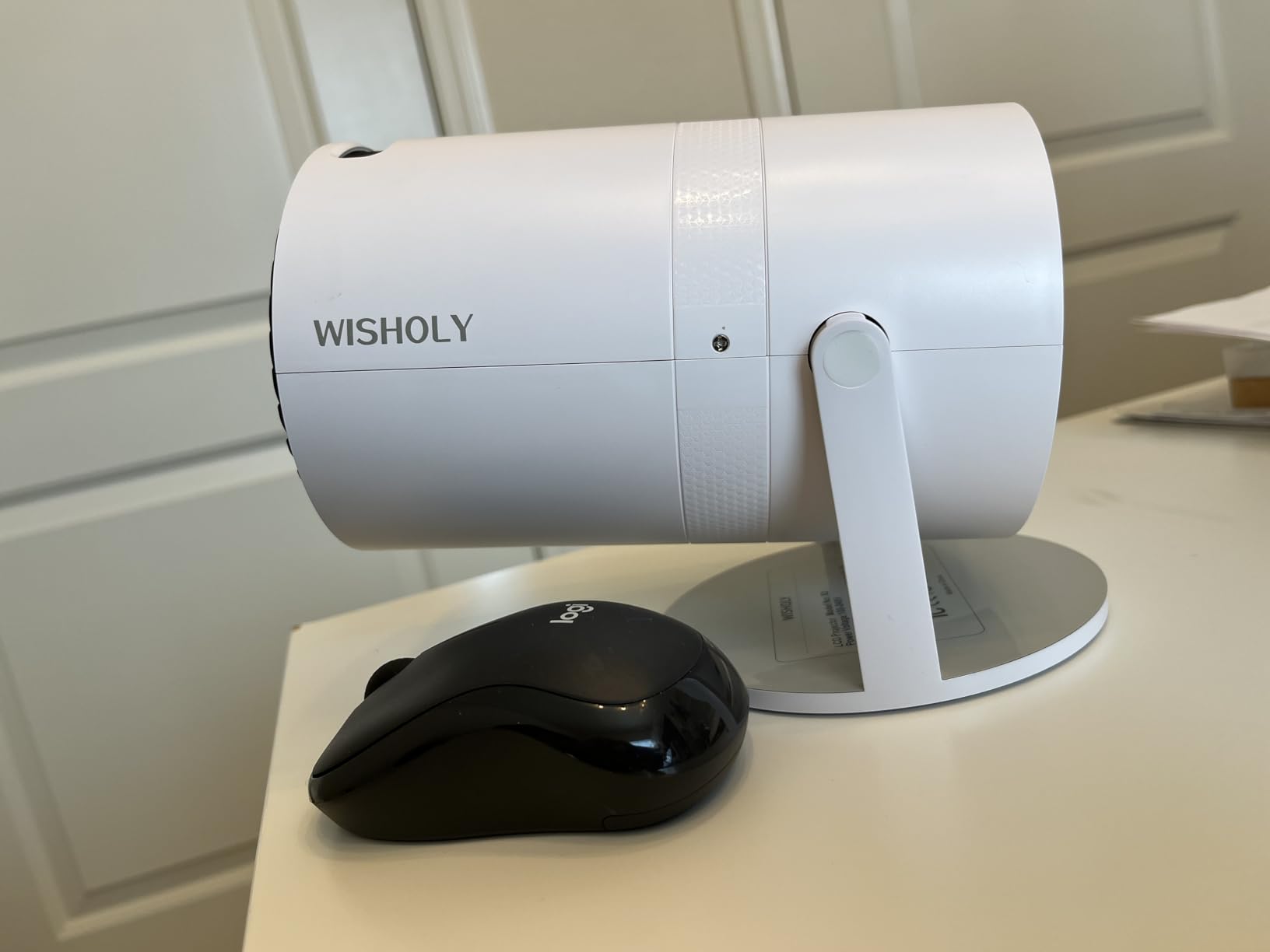 WISHOLY Mini Projector with WiFi and Bluetooth, Portable Movie Projector with 180° Rotatable, 1080P HD Supported, Auto Vertical Keystone, Compatible with Smartphone, TV Stick, Laptop, HDMI, USB customer photo 2