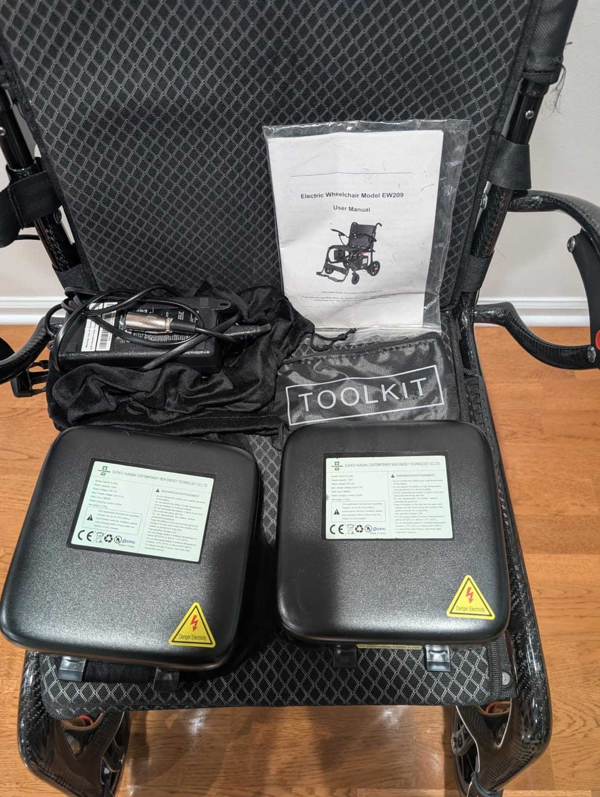 28lbs Ultralight 28 MI 100% Carbon Fiber Electric Wheelchairs | Travel Power Wheelchair for Adults, Foldable Motorized Wheelchairs with 2 Lithium Batteries, Airline Approved customer photo 2