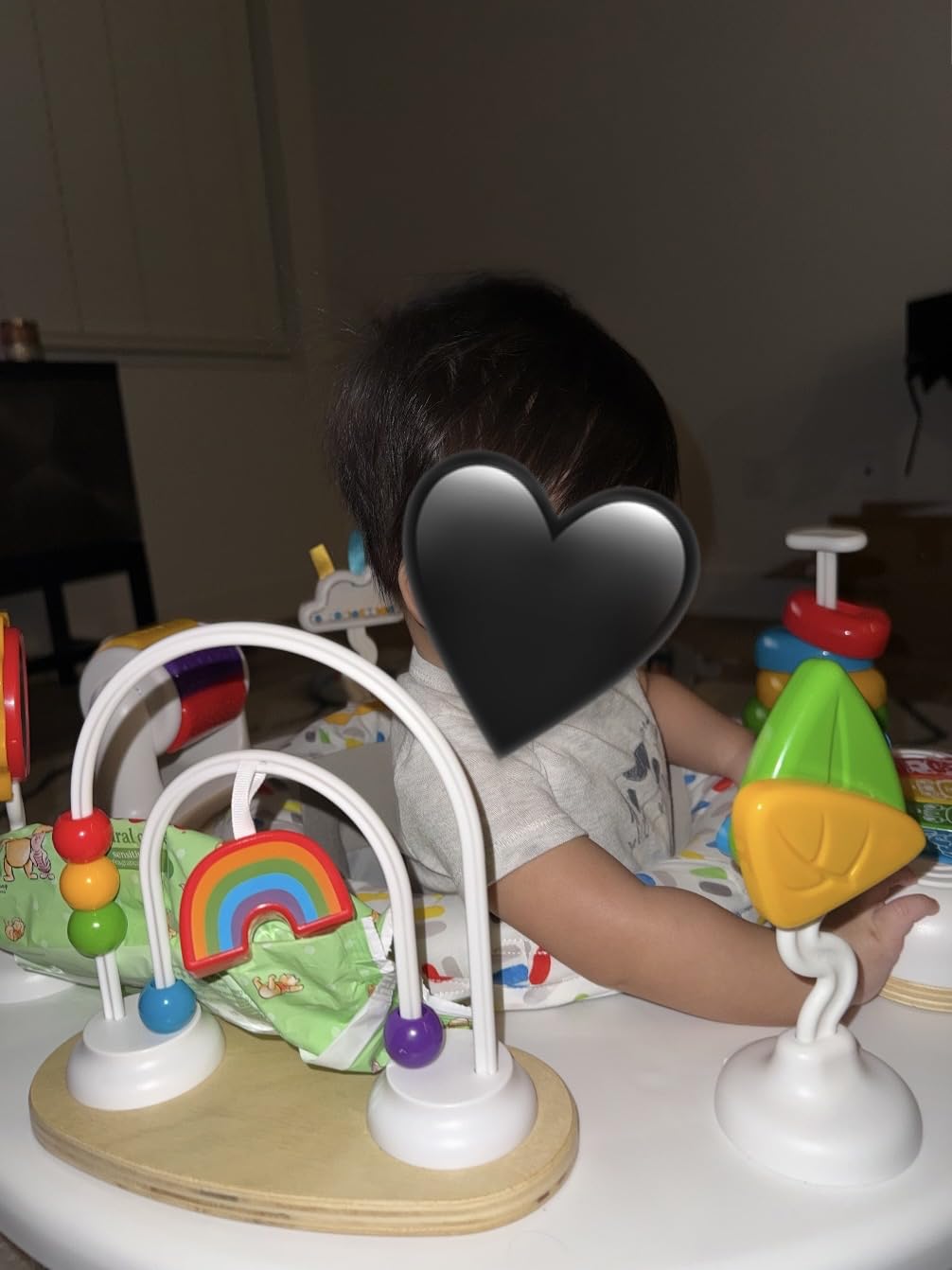 Little Acorn, 4-in-1 Baby Activity Center | Montessori-Inspired Design | 8 Interactive Toys | Tummy Time, Exersaucer & Toddler Table | Shower Gift | Essential (Sun) customer photo 2