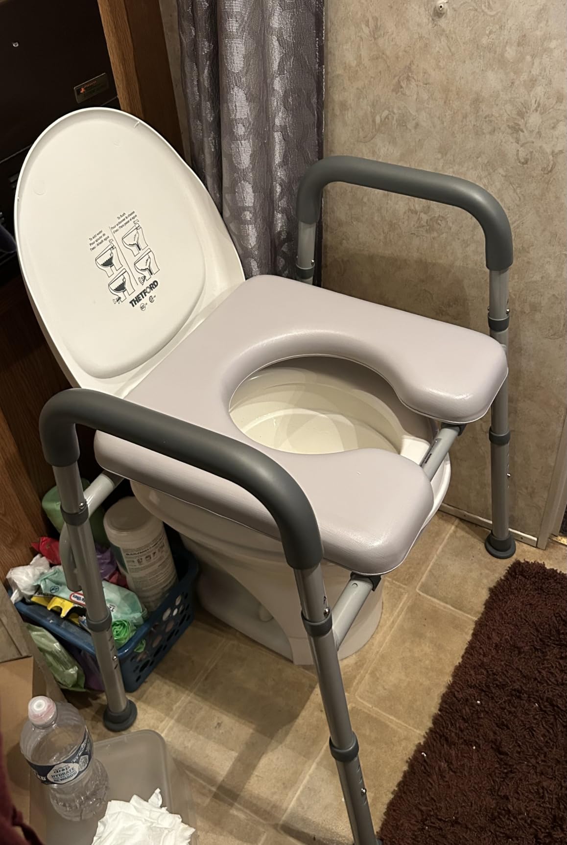 Medical King Toilet Seat Riser for Seniors, Adjustable, Gray, Heavy Duty up to 400 lbs customer photo 1
