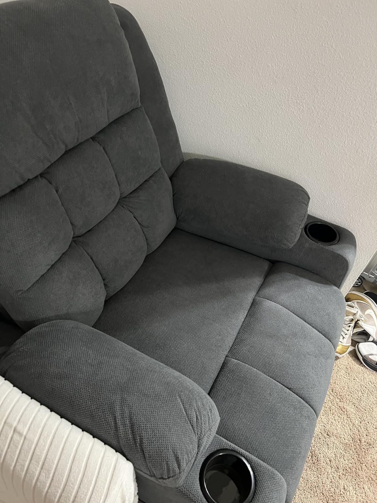 Power Lift Chair Recliners for Elderly with Heat and Massage, Recliner Chairs for Adults, Upgraded Fabric Recliner with USB & Type-C Charge Port, Cup Holders (Grey-O) customer photo 1
