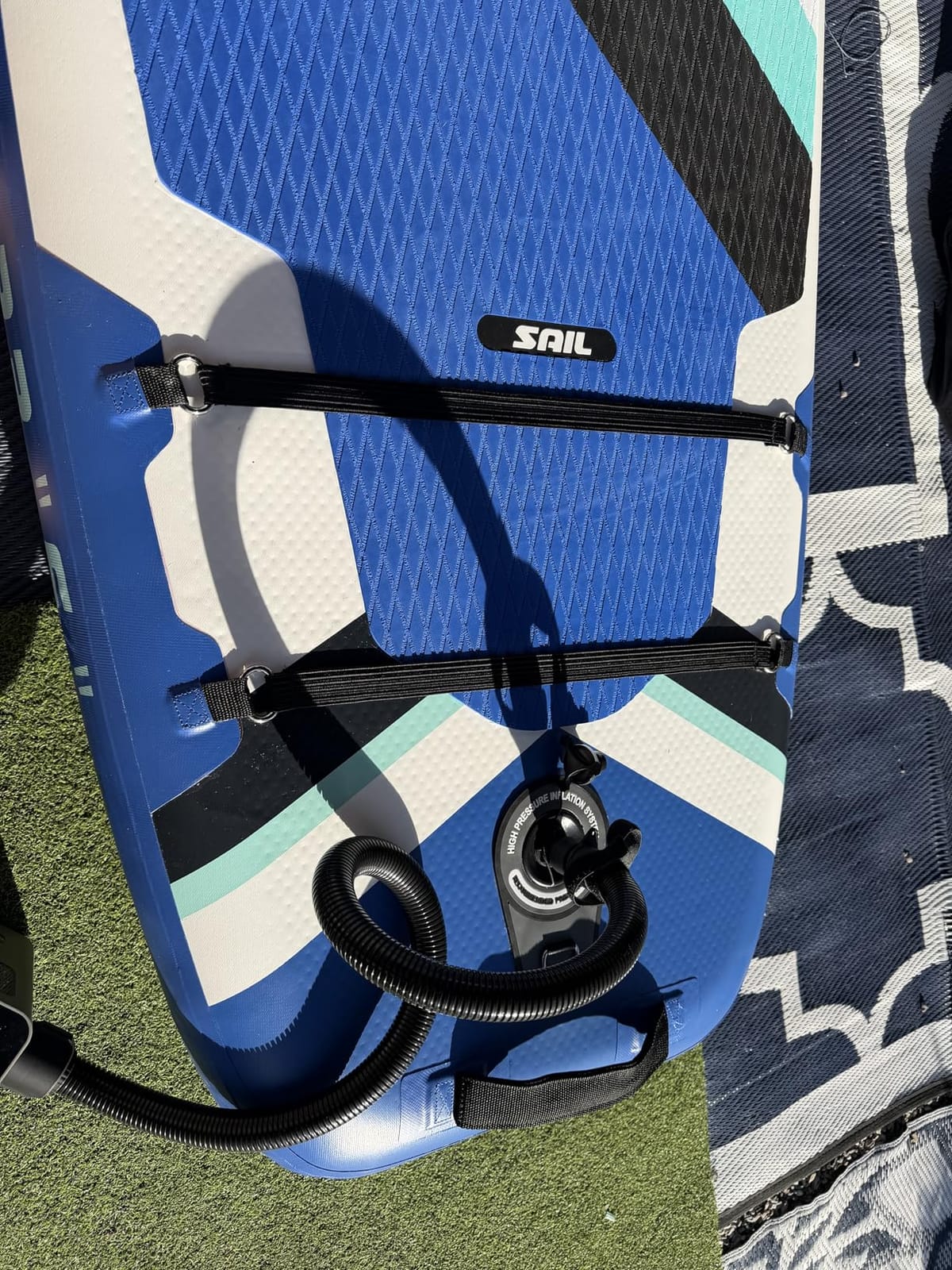 Amazon Basics Stand Up Paddleboard with Complete Accessory Kit, Lightweight, 132 inches x 33 inches, Blue customer photo 1