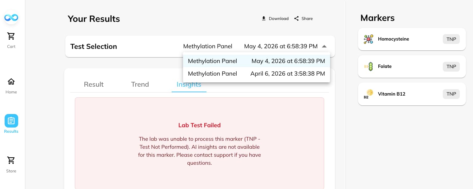 3-in-1 Methylation Screening Panel | Homocysteine, Folate, B12 | at-Home Test | Cap & CLIA Accredited Testing | Not Testable in NY & RI customer photo 2