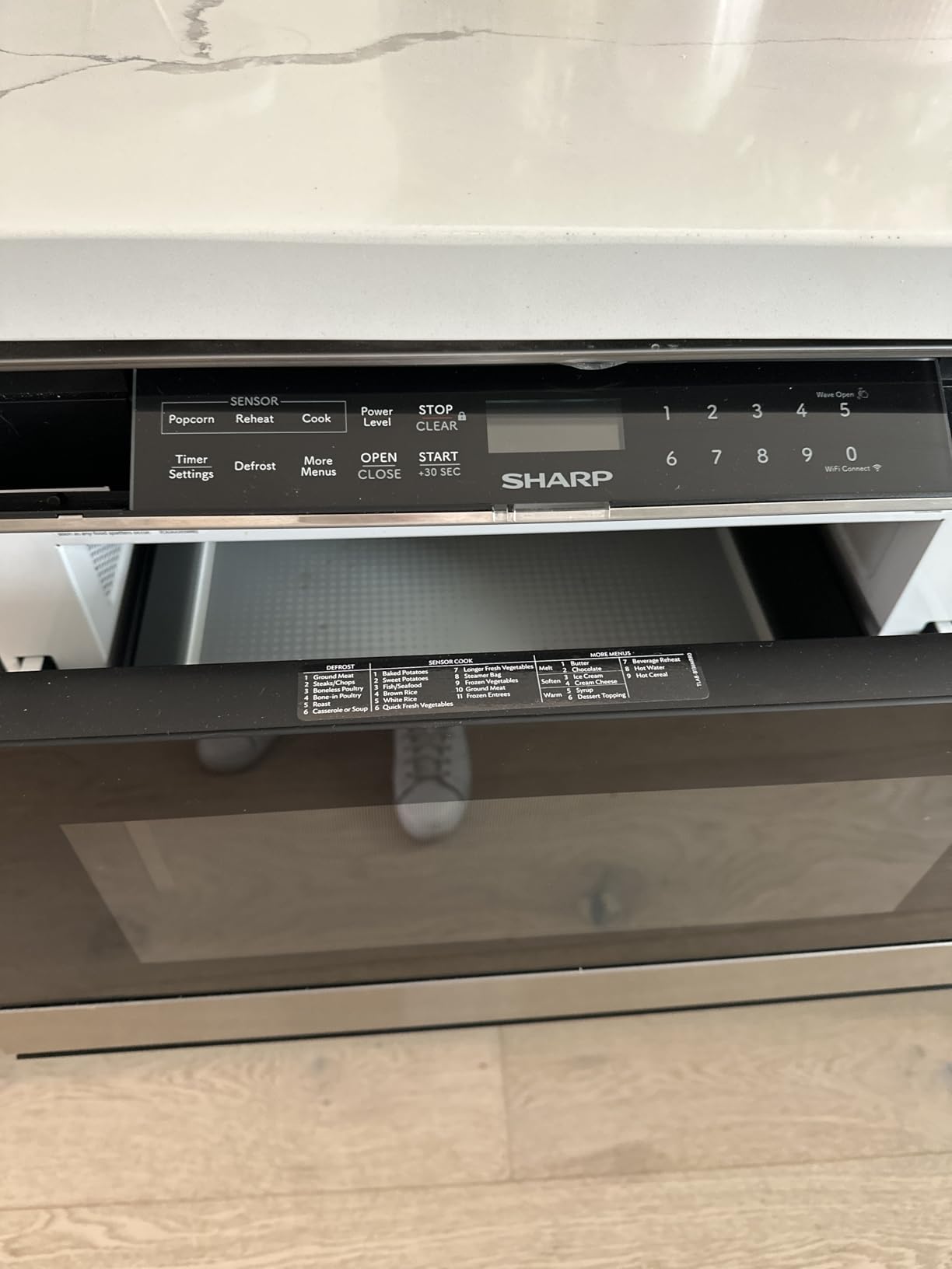 Sharp SMD2479JS 24 in. 1.2 cu. ft. Built-In Smart Microwave Drawer Oven with Easy Wave Open, Works with Alexa customer photo 1