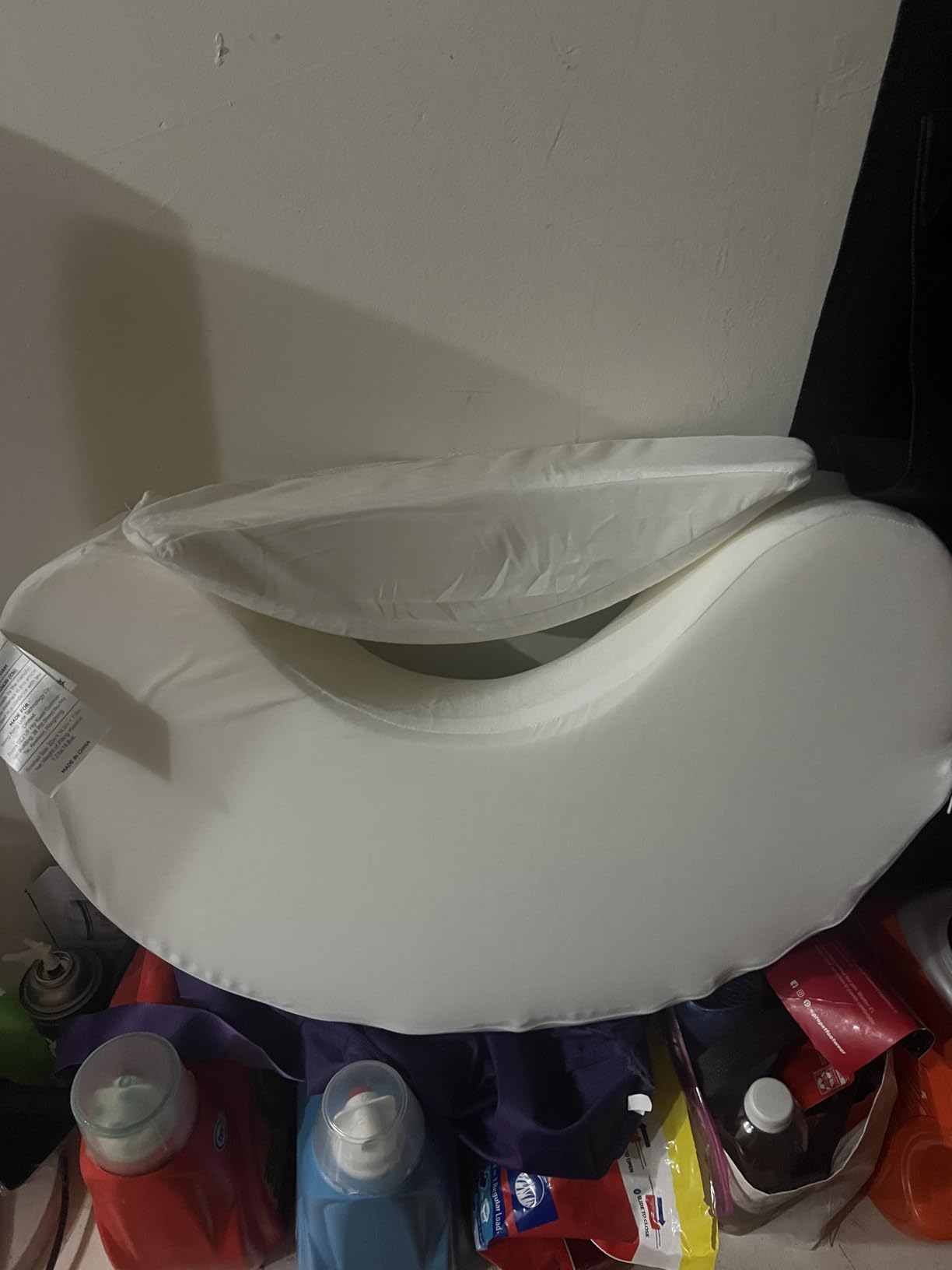 Momcozy Innovative Safety Guard Nursing Pillow - Firm & Springy Memory Foam - Stable, Ergonomic Support & Comfort - Wider Breastfeeding Cushion, Adjustable, Removable Cover, Baby Safety Certified customer photo 1