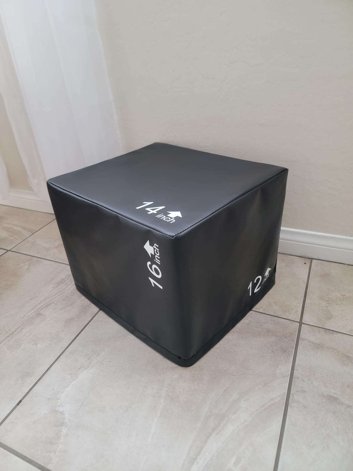 GYMAX Plyometric Jump Box, 3 in 1 Plyo Jumping Training Box with Non-Slip & Easy-to-Clean PU Cover, Heavy Foam Exercise Trainer for Home Gym customer photo 1