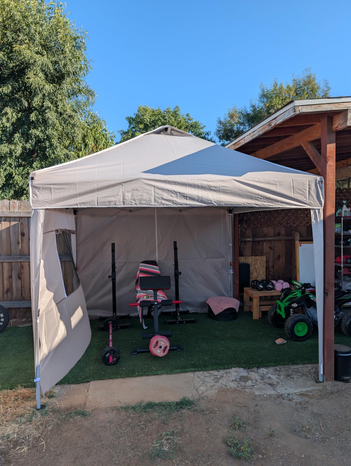 Quictent Privacy 10x10 Pop Up Canopy with Sidewalls & Mesh Windows | One-person Easy Setup, Roll-up Ventilated Mesh Windows, Waterproof Enclosed Canopy, Includes Roller Bag customer photo 1