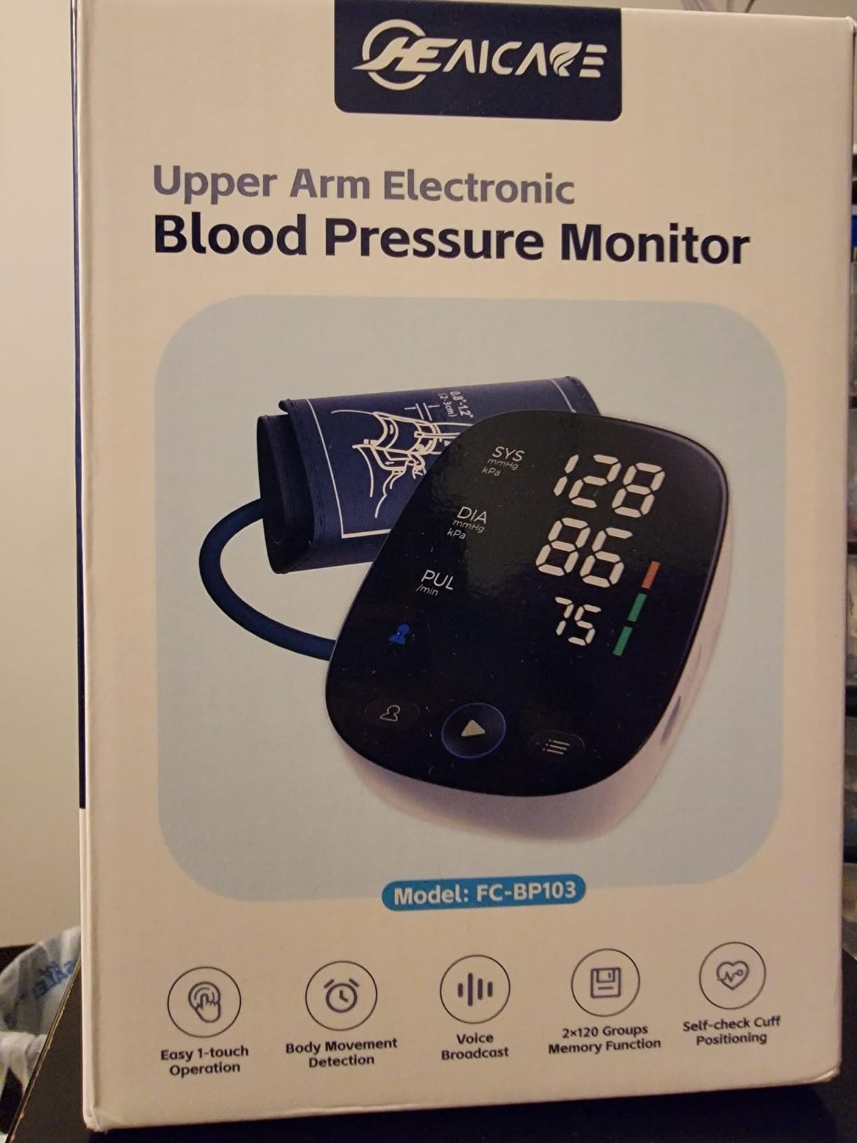 Blood Pressure Monitor for Home Use - Accurate Upper Arm BP Machine with Large Color-Backlit LED Display, 240 Memory for 2 Users, Adjustable Wide Cuff 8.5-16.5