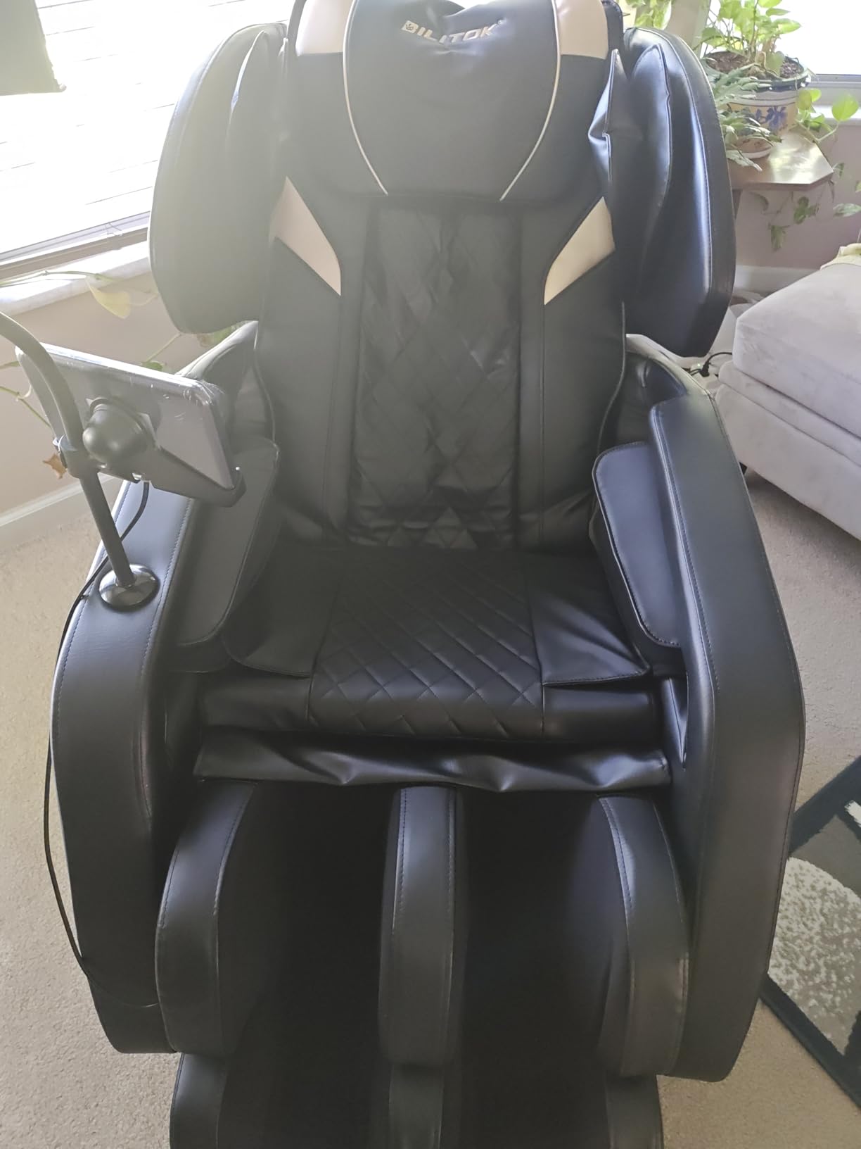 Massage Chair Full Body, Zero Gravity Massage Chair with Auto Modes, Airbag Massage, 6 Fix Point Rollers, Foot Massage, Heating, Touch Screen Controller, Home Relaxation Recliner with Massage, Blue customer photo 2