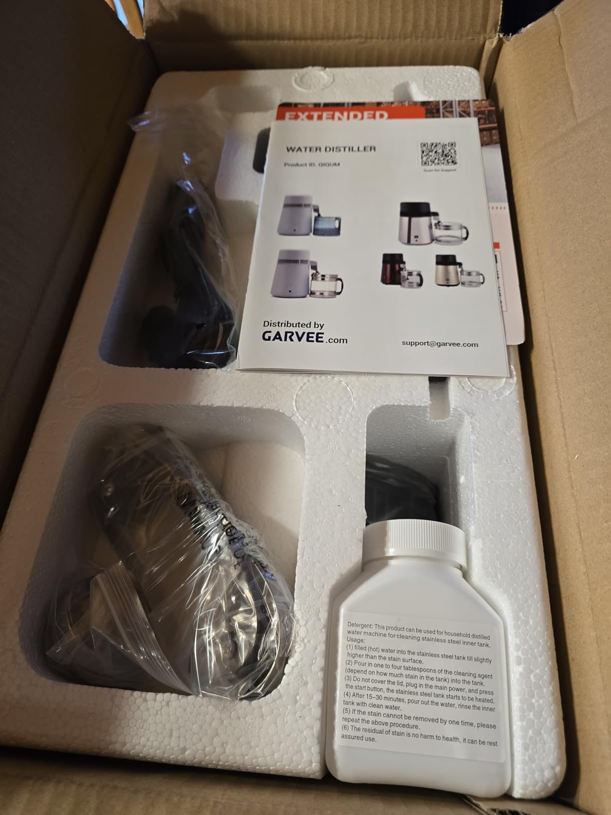 4L Countertop Water Distiller | 110V 750W Efficient Distilled Water Maker, Silver Housing & Glass Pitcher customer photo 2