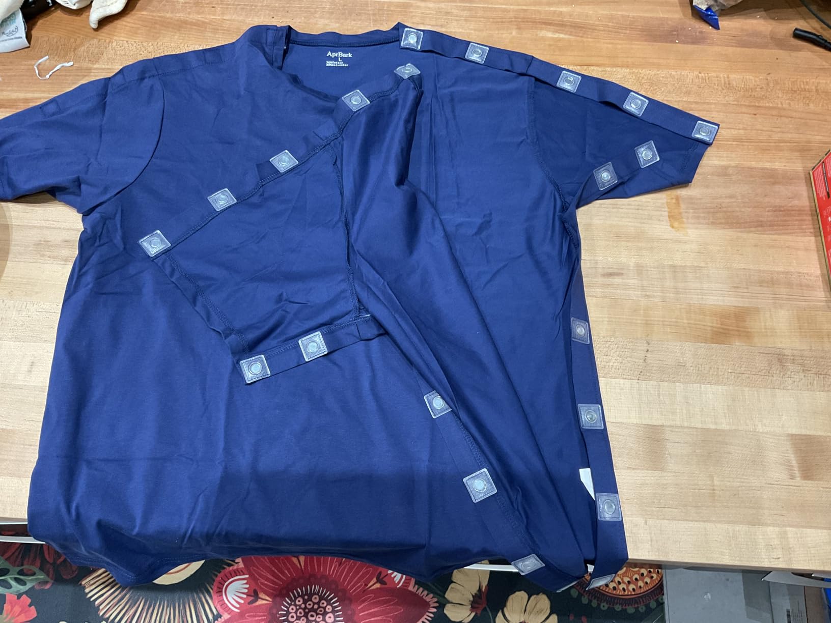 Post Shoulder Surgery Recovery Shirt with Magnetic Buttons for Women Crew Neck Tear Away Shirts for Shoulder Surgery for Men customer photo 2