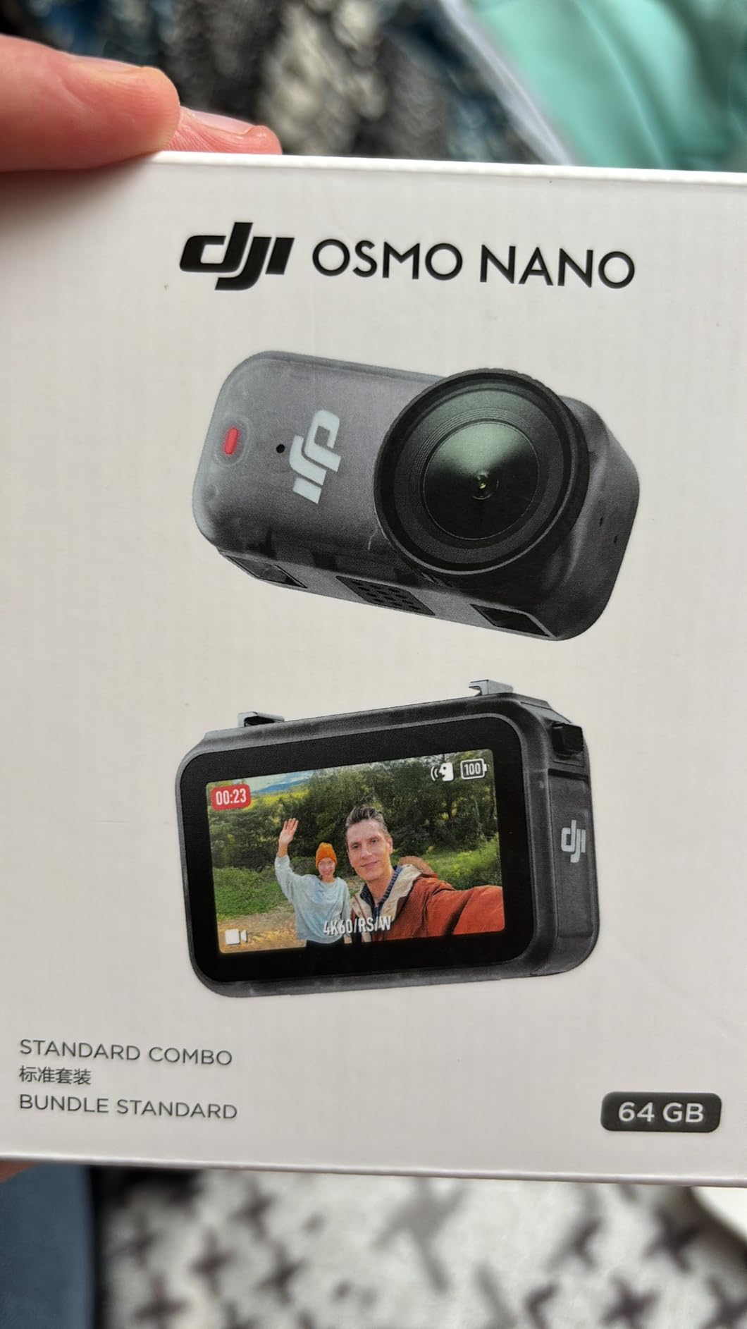 DJI Osmo Nano Standard Combo (128GB), 4K Wearable Camera, 1/1.3