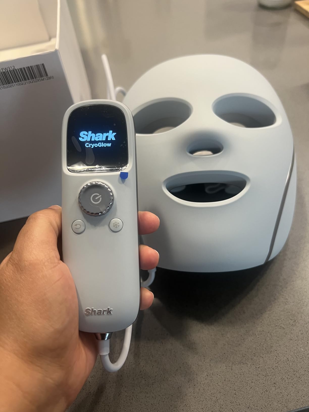 Shark CryoGlow LED Face Mask, Red Light Therapy, Under-Eye Cooling, FW312PL | Red, Blue & Deep Infrared Light, Skincare Device for Fine Lines & Acne, Clinically Tested & FDA-Cleared, 4 Modes, Lilac customer photo 2