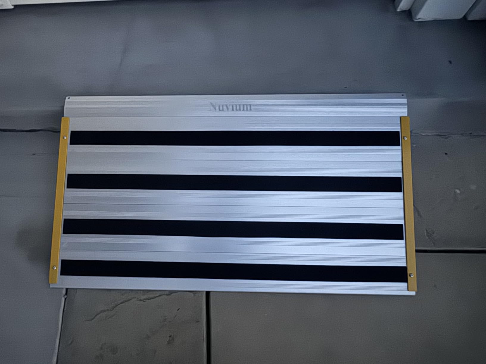 6 in Threshold Ramp for Doorways, Modular Aluminum Wheelchair Ramp | 34 in W x 28.2 in L, High-Visibility Yellow Edge, Adjustable Top Plate, 880 lb Capacity, Scooters and Power Chairs customer photo 1