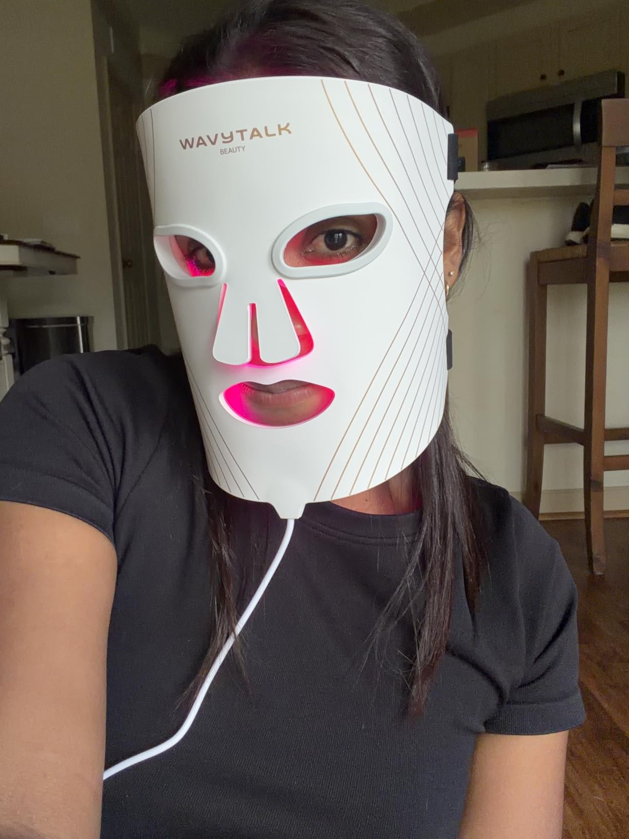 wavytalk Red Light Therapy Mask for Face, Glow Time LED Face Mask 850nm NIR customer photo 1