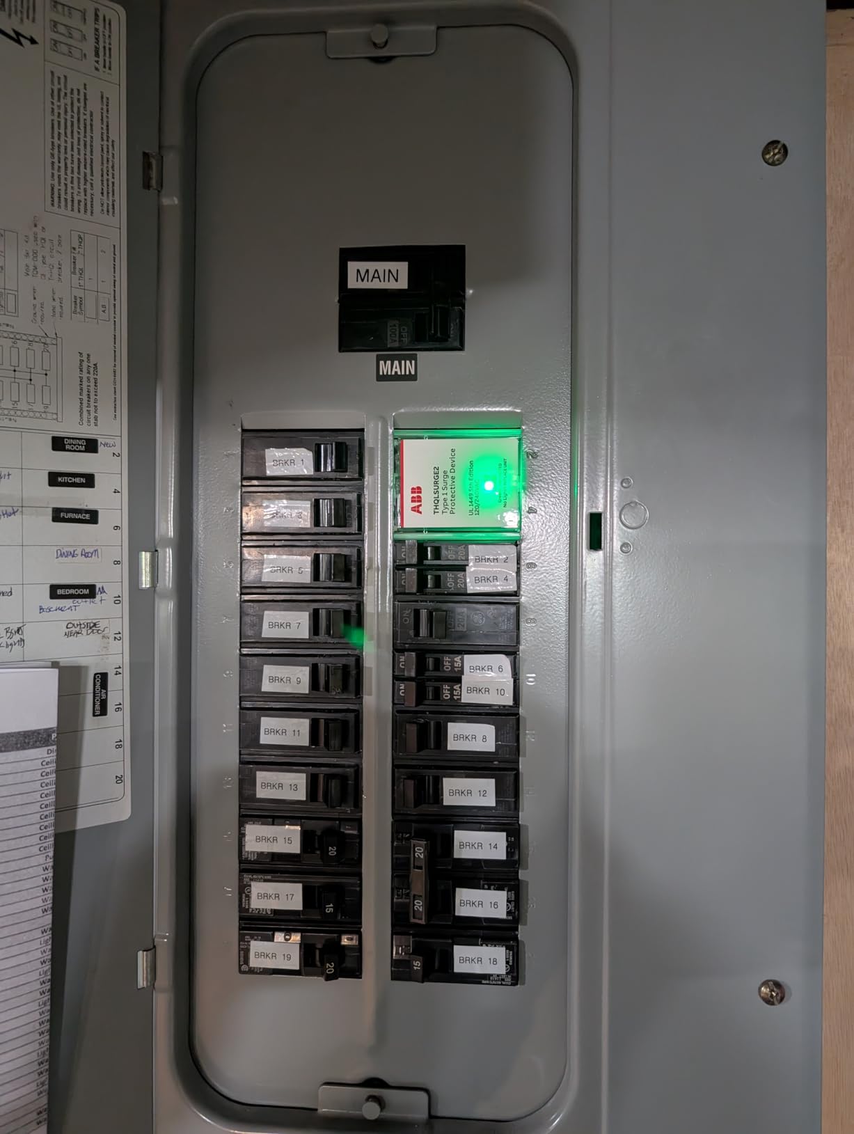 ABB THQLSURGE2 Whole Home Surge Protection Device Type 1 SPD, 25kA Per Phase, 2-Space, Plug-On Pigtail, LED Indicator, ABB & GE Load Center Compatible, UL Listed & NEC Compliant customer photo 2